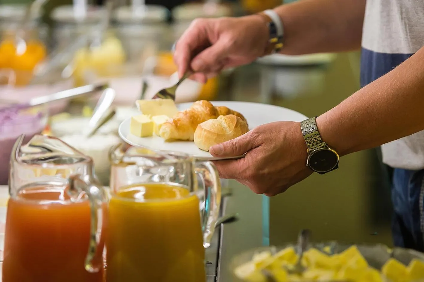 Food close-up in Hotel one66 (free parking garage)