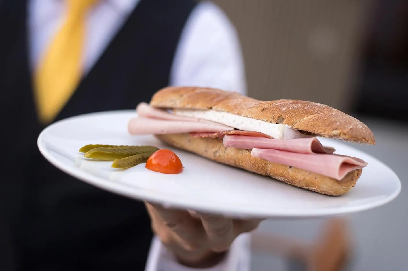 Food close-up in Hotel one66 (free parking garage)