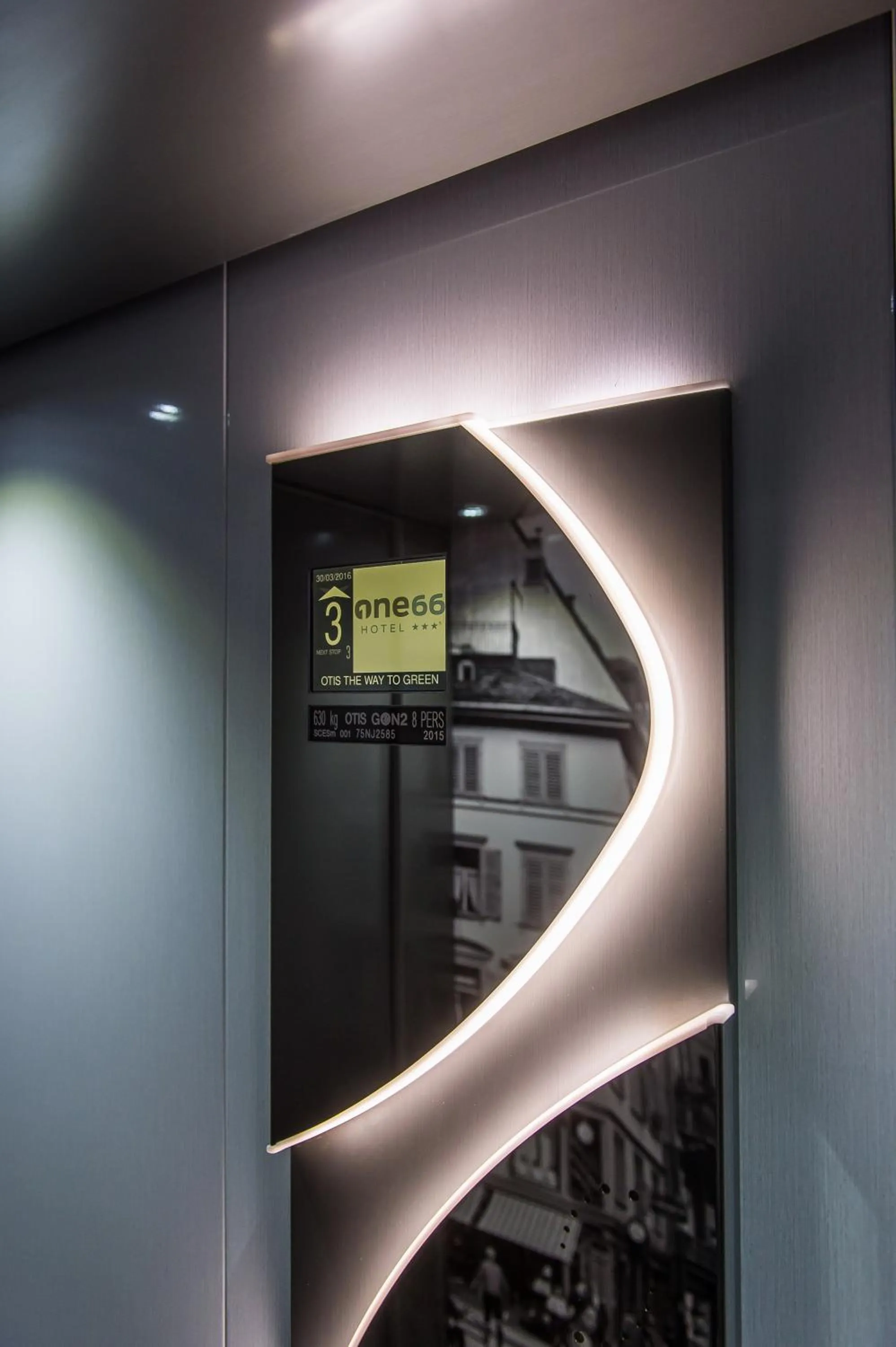 Floor plan in Hotel one66 (free parking garage)