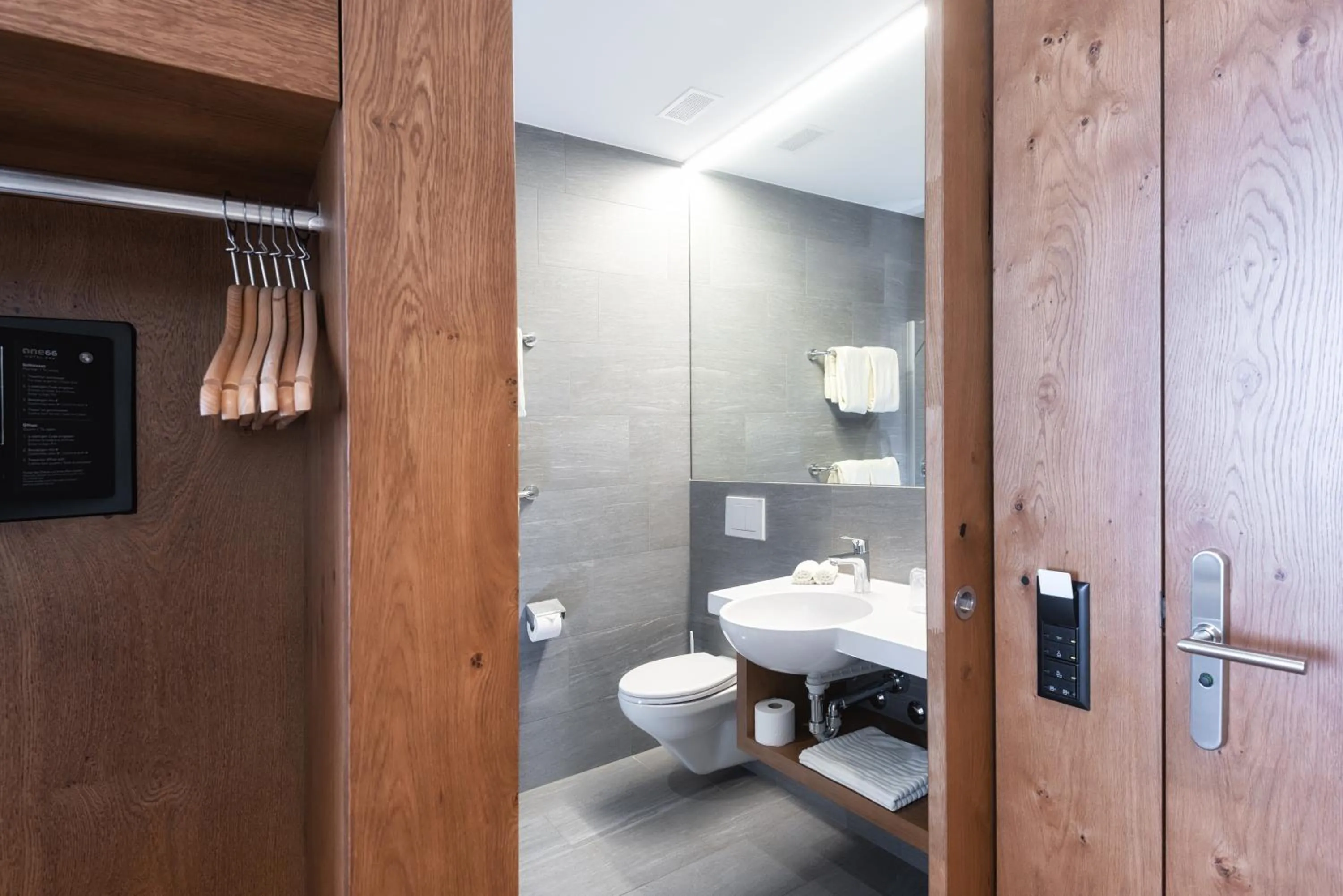 Bathroom in Hotel one66 (free parking garage)