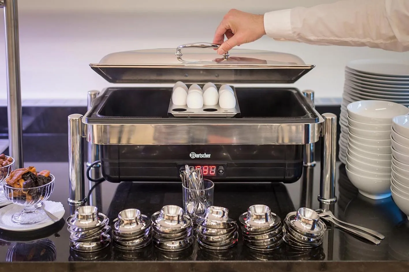 Food close-up in Hotel one66 (free parking garage)