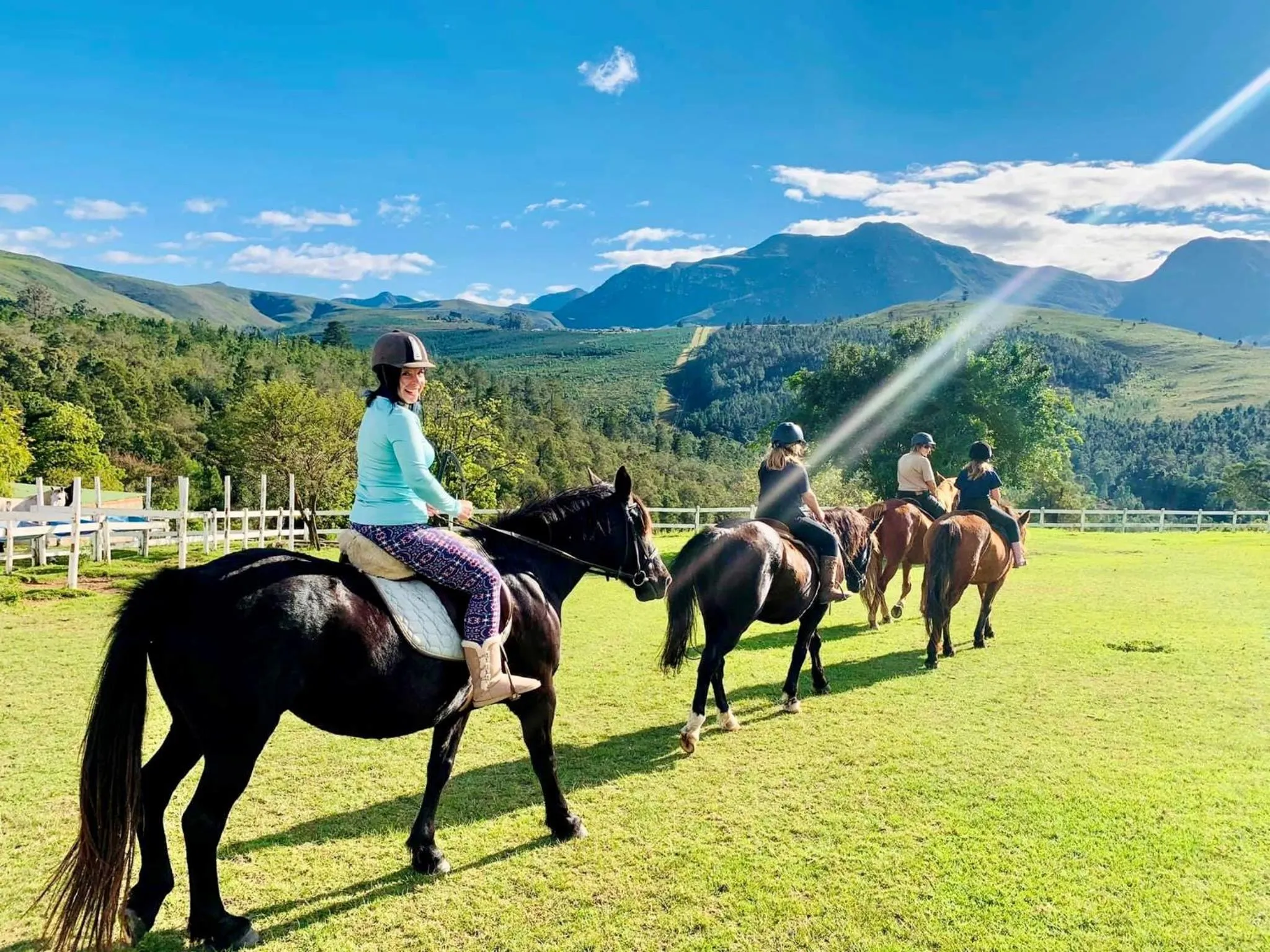 People in Eight Bells Mountain Inn