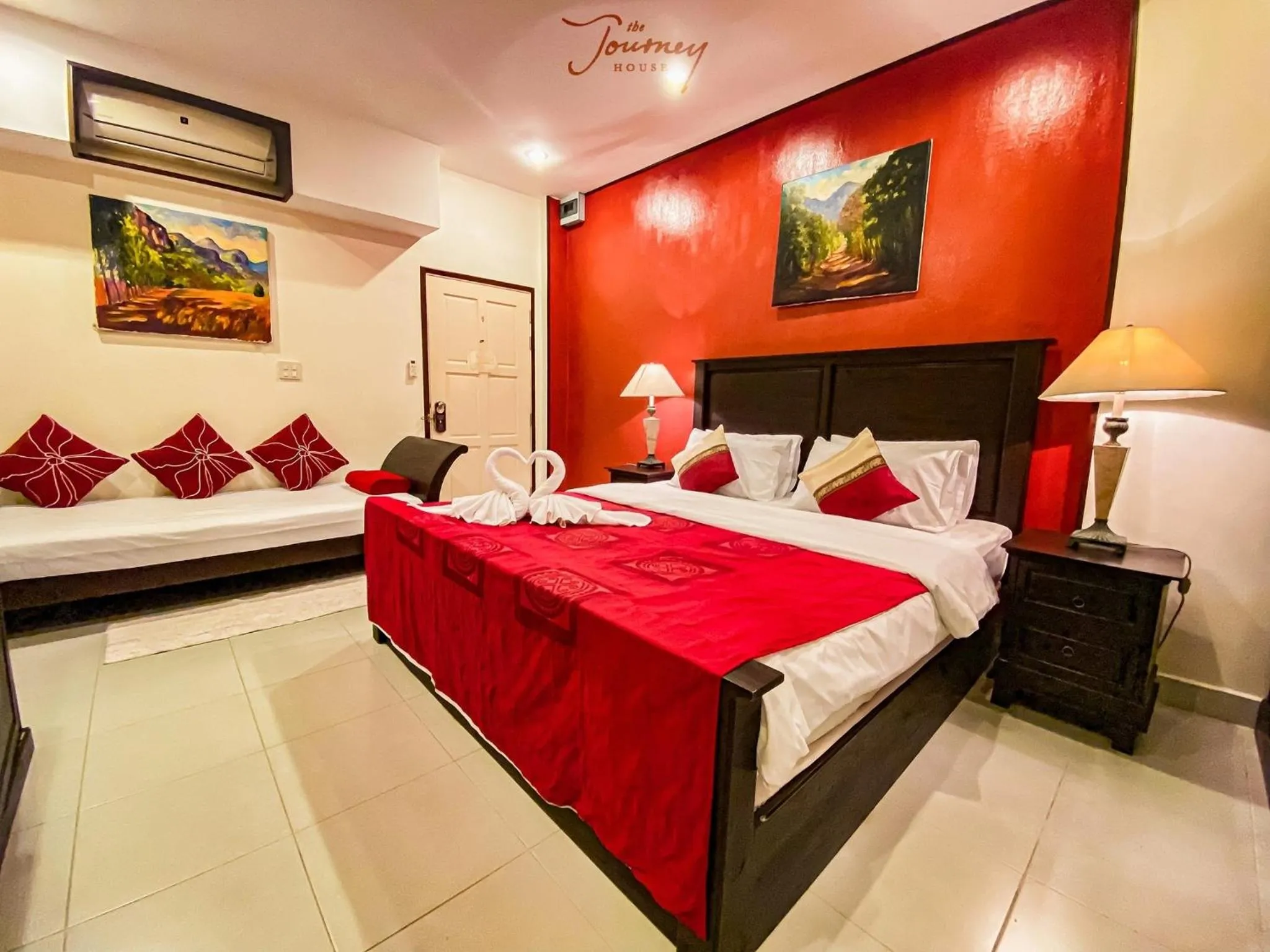 TV and multimedia, Bed in The Journey House Lifestyle Boutique Hotel