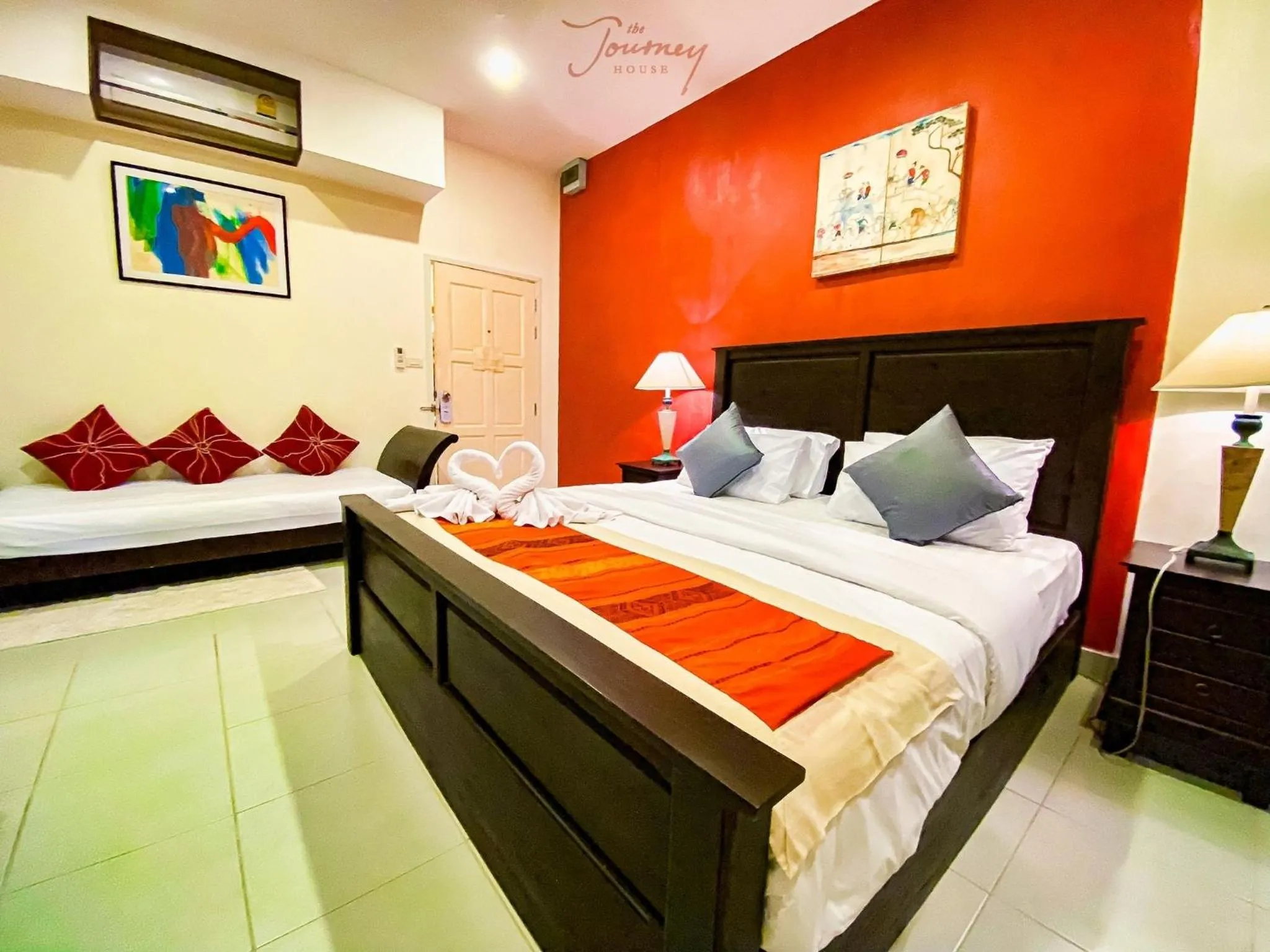 Bed in The Journey House Lifestyle Boutique Hotel