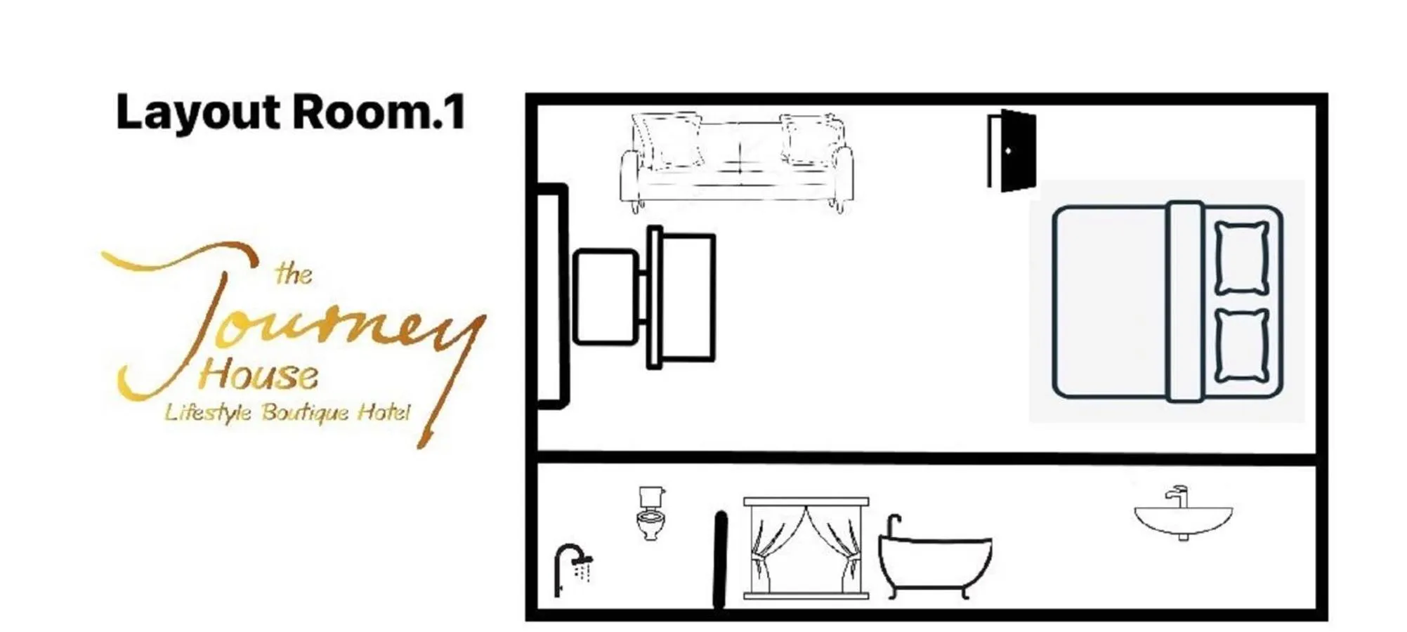 Floor plan in The Journey House Lifestyle Boutique Hotel