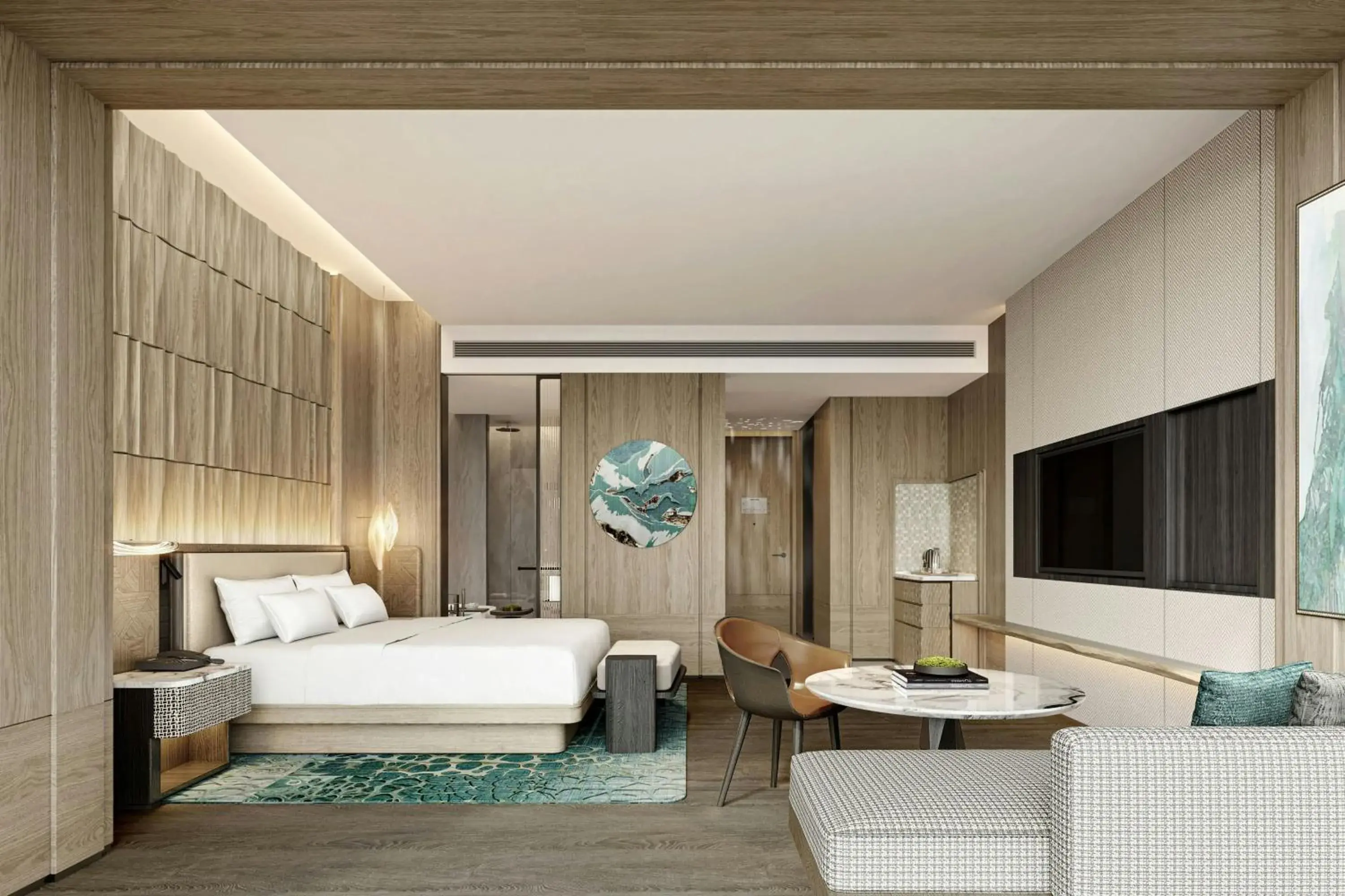 Club River View Room with One King Bed in The Westin Yichang Club River View Room with One King Bed in The Westin Yichang