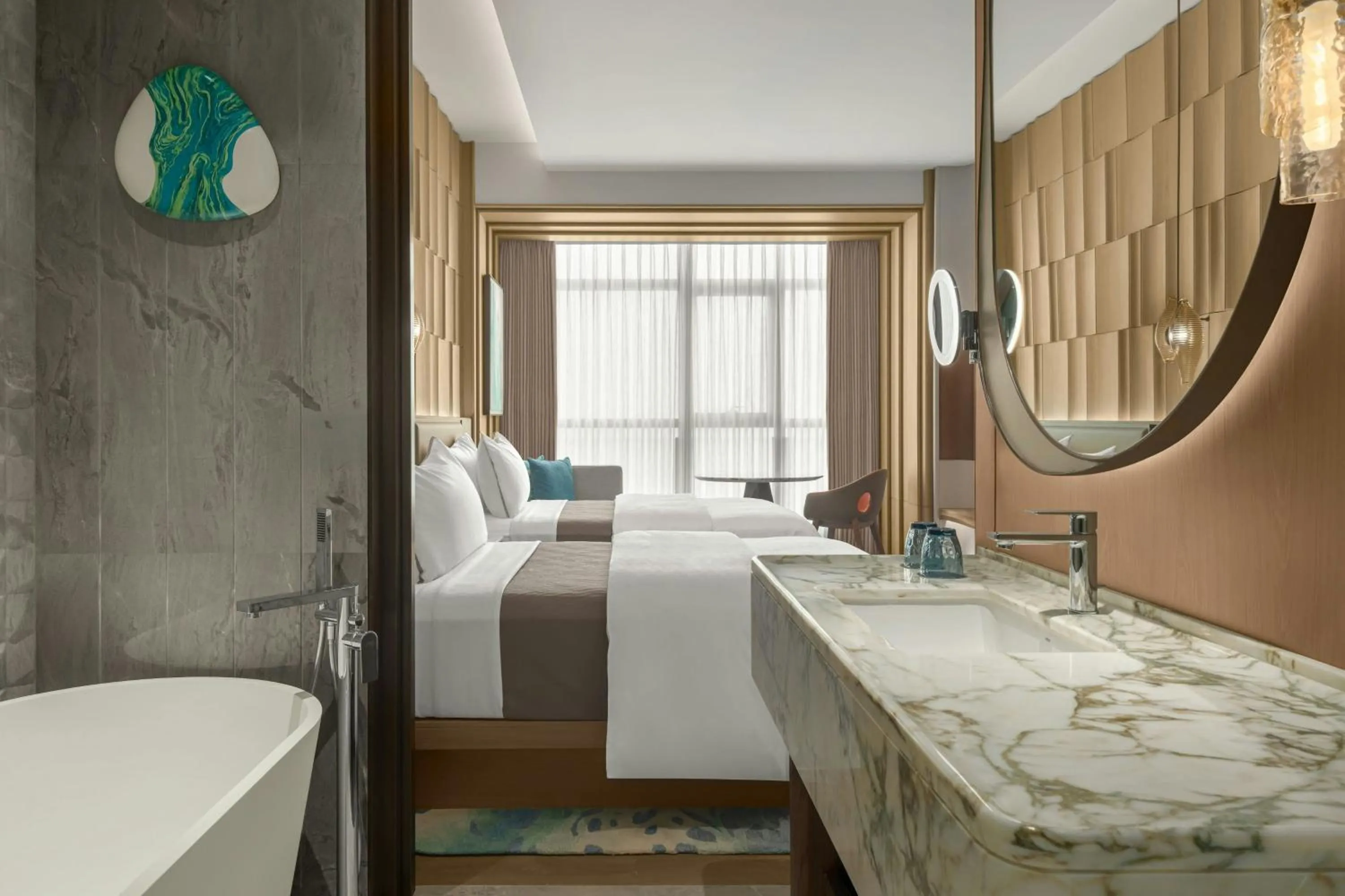 Bathroom, Bed in The Westin Yichang