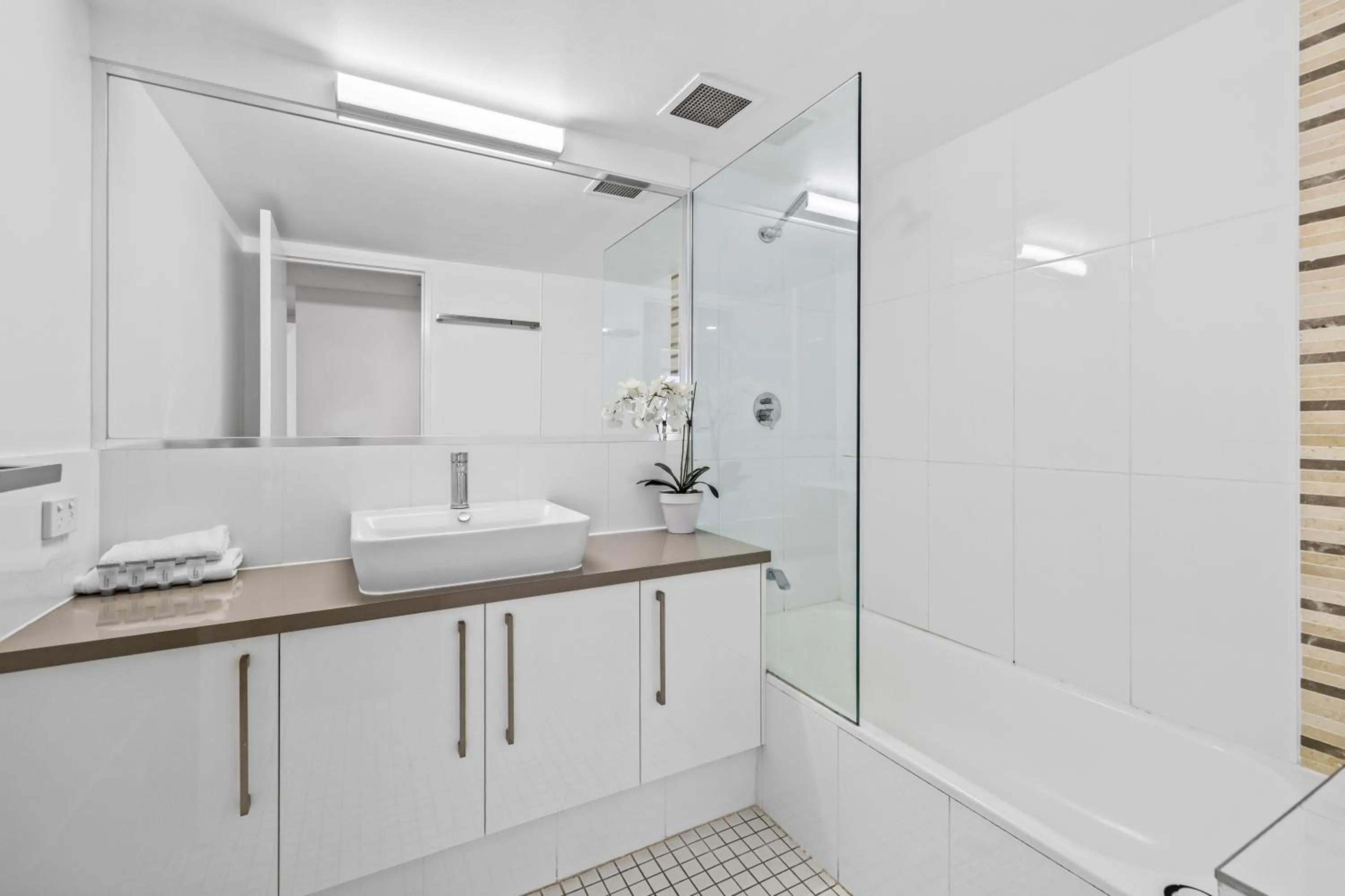 Bathroom in Burgess @ Kings Beach Apartments