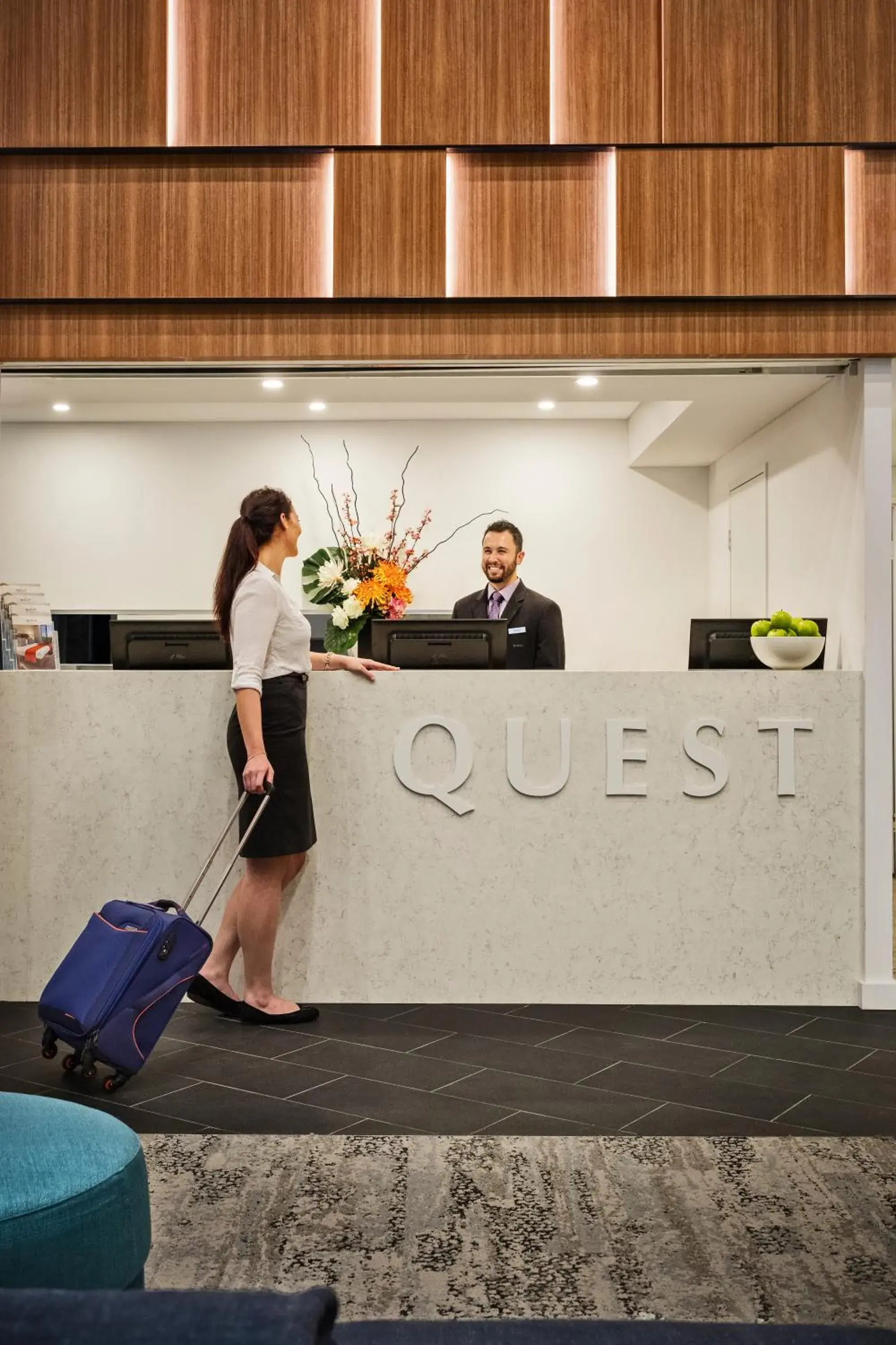 Lobby or reception in Quest St Leonards Lobby or reception in Quest St Leonards