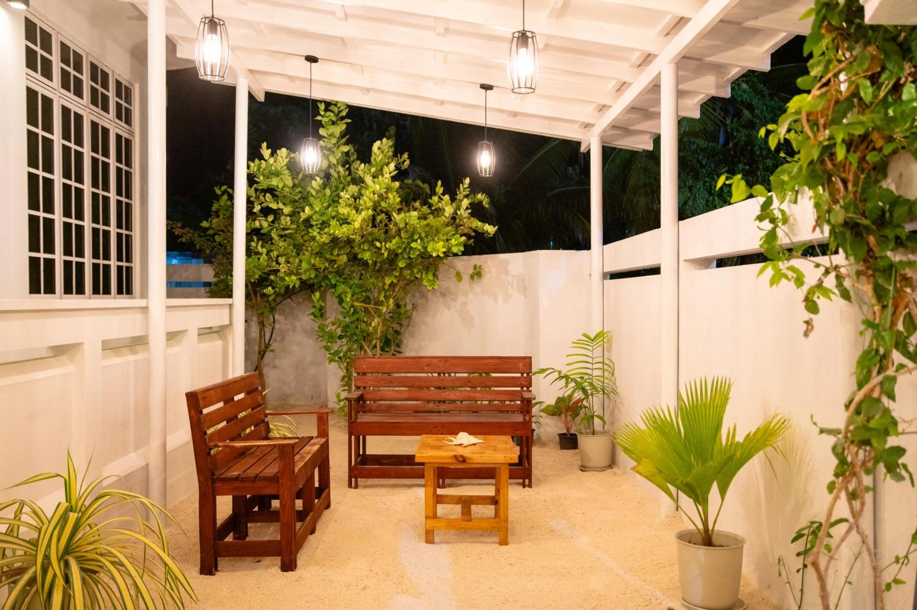 Seating area in Biosphere Inn