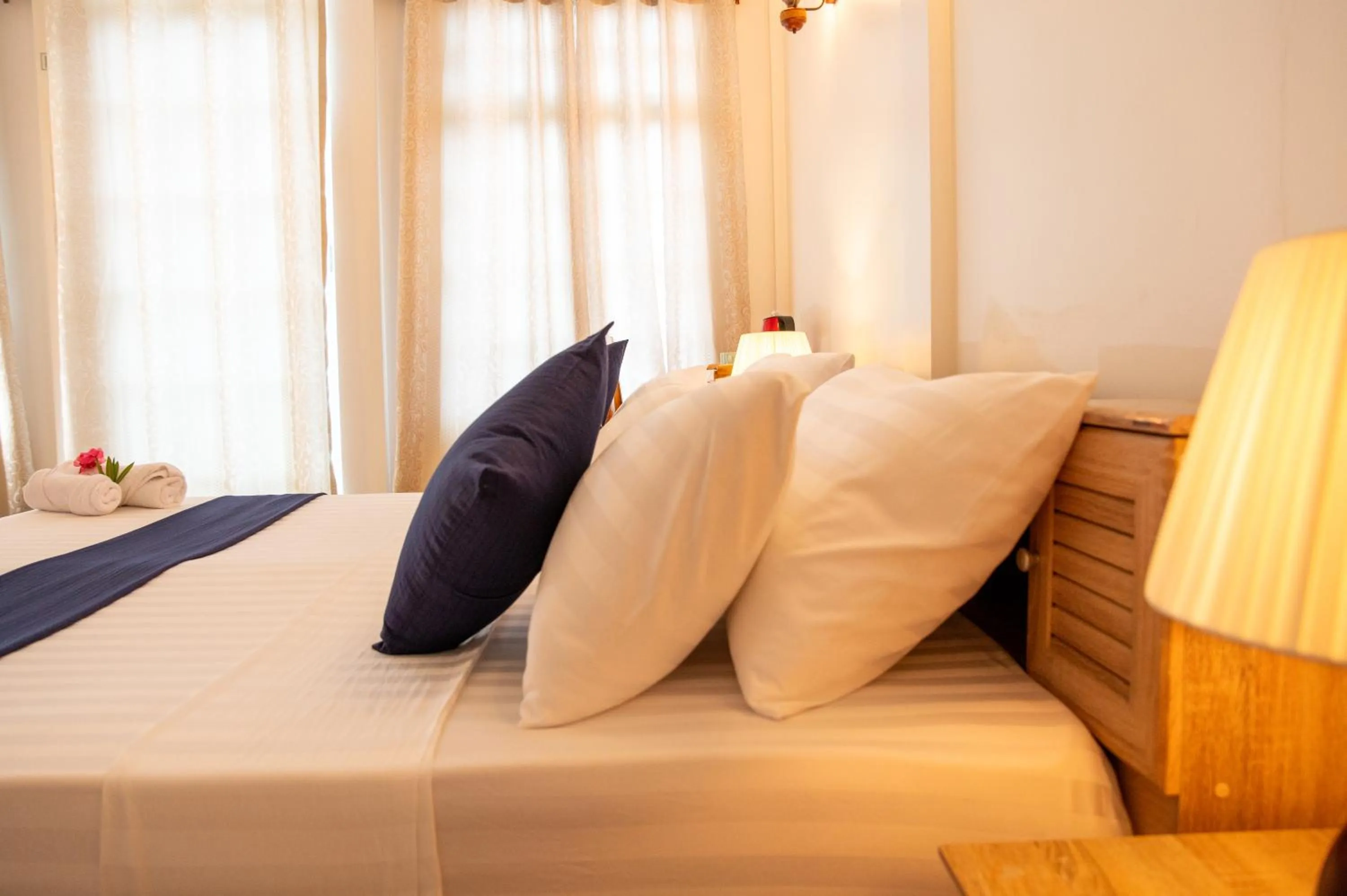 Bed in Biosphere Inn