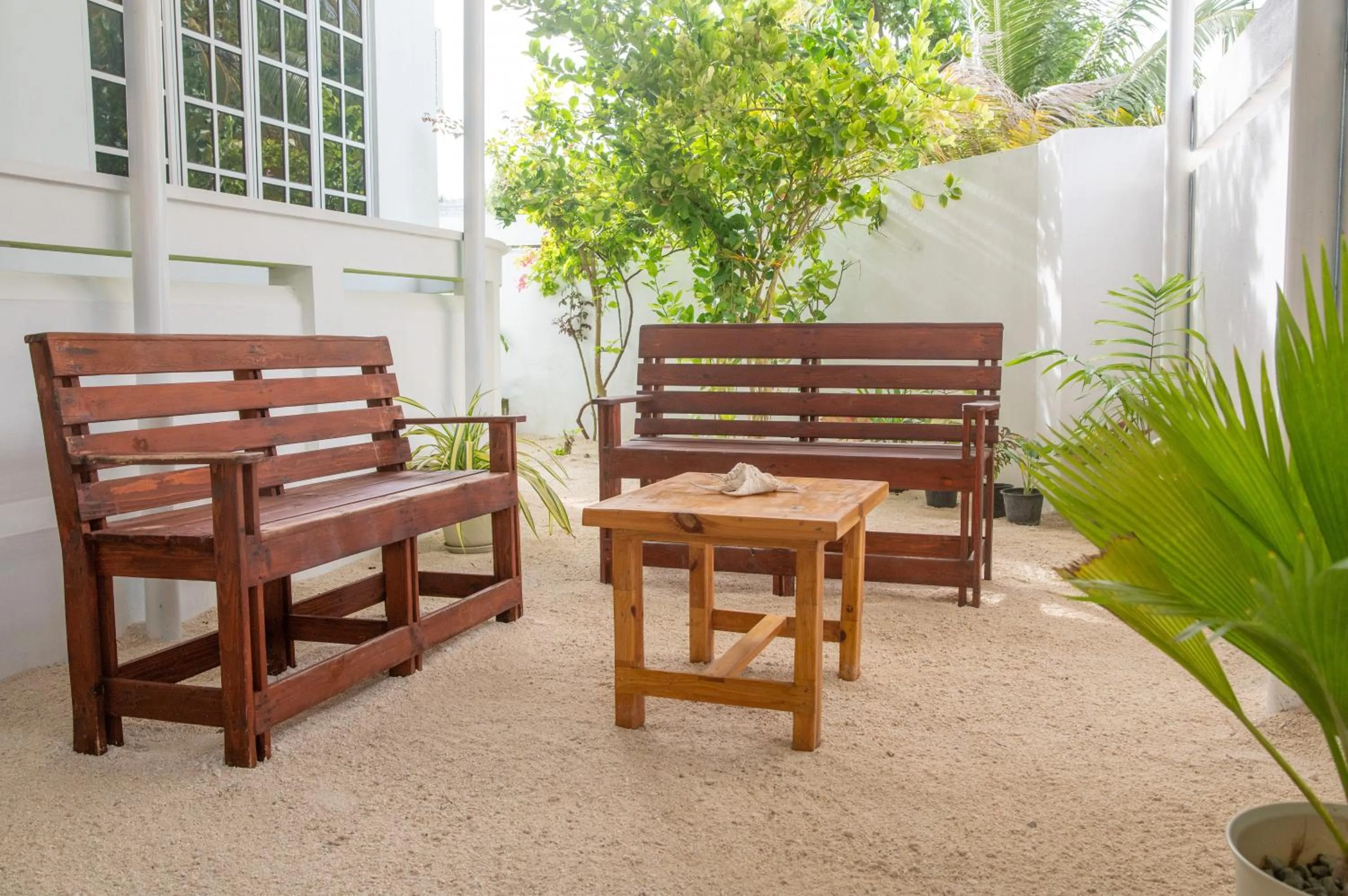 Seating area in Biosphere Inn