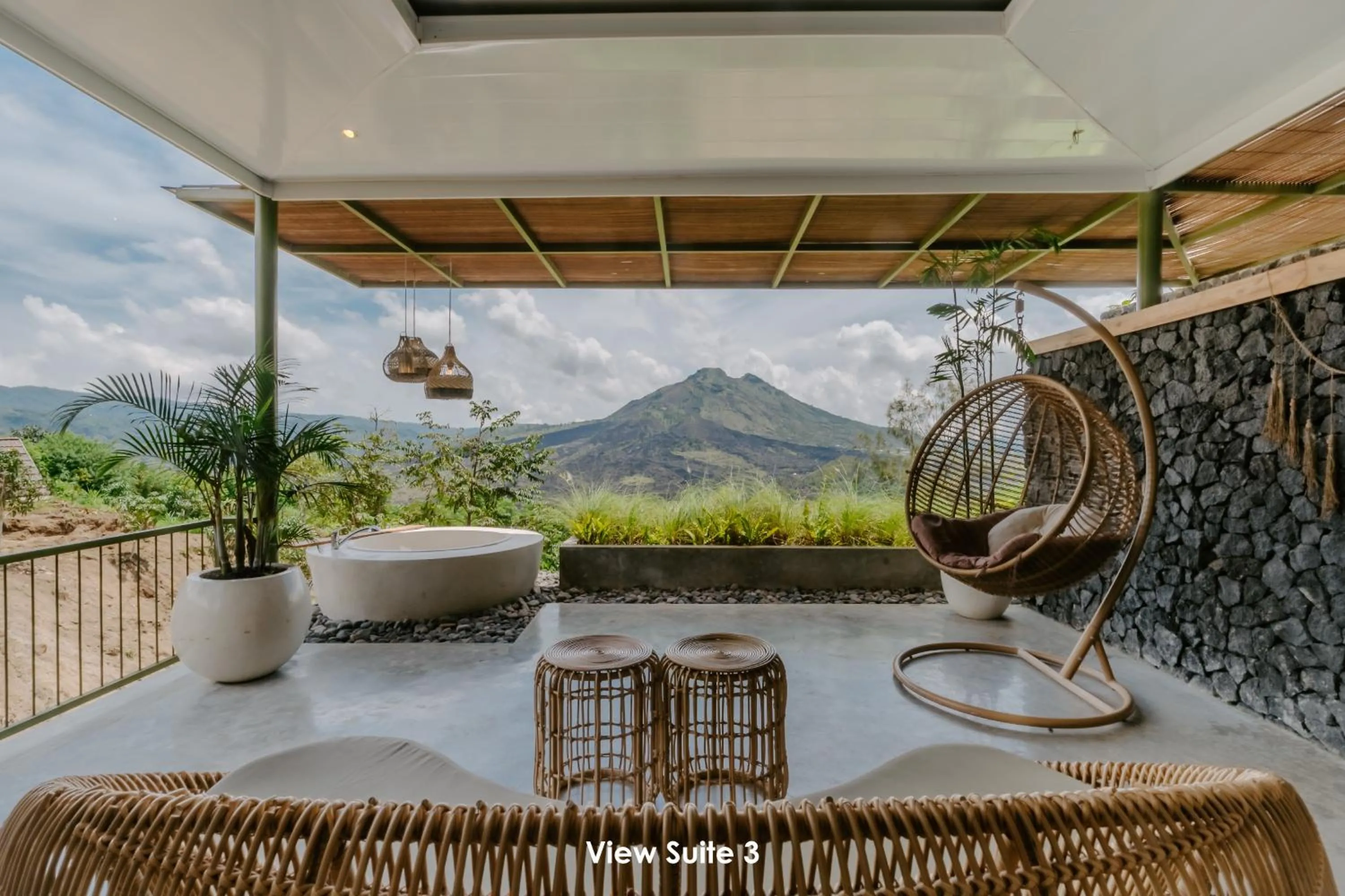 Suite with Mountain View in Black Lava Camp Kintamani