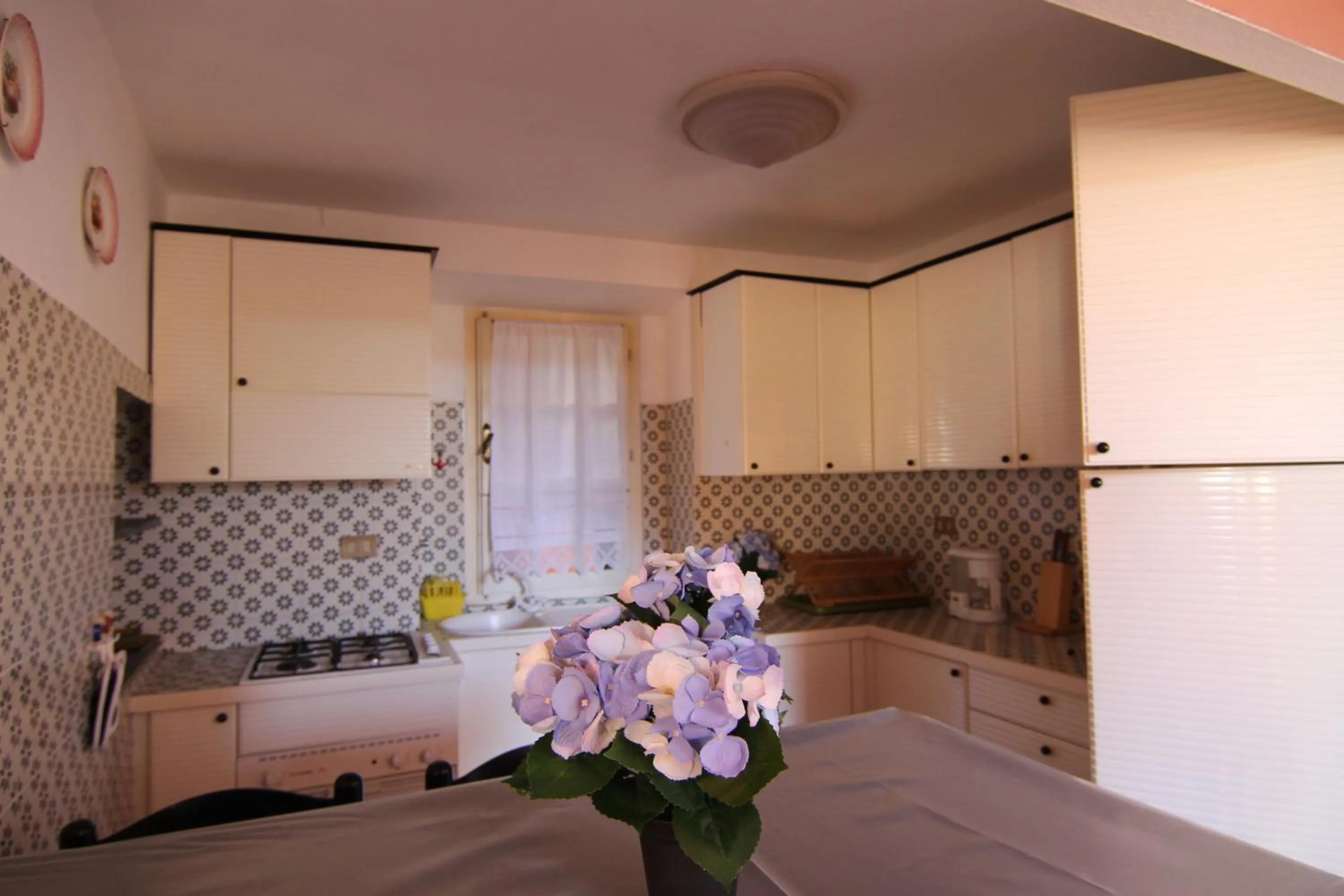 Kitchen or kitchenette, Bed in Five Lands Pink Cottage