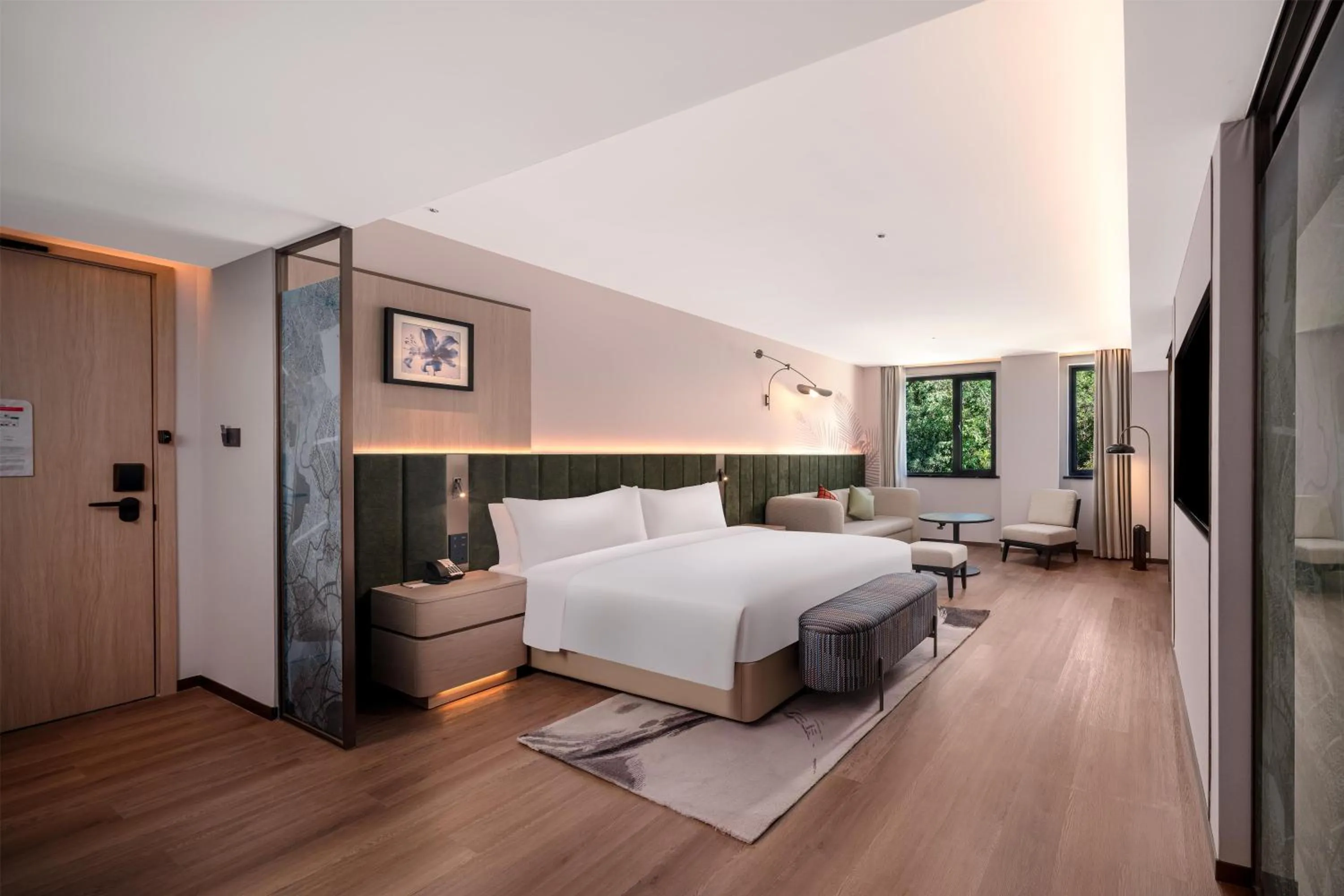 Bed in Hilton Garden Inn Zhoushan Mount Putuo