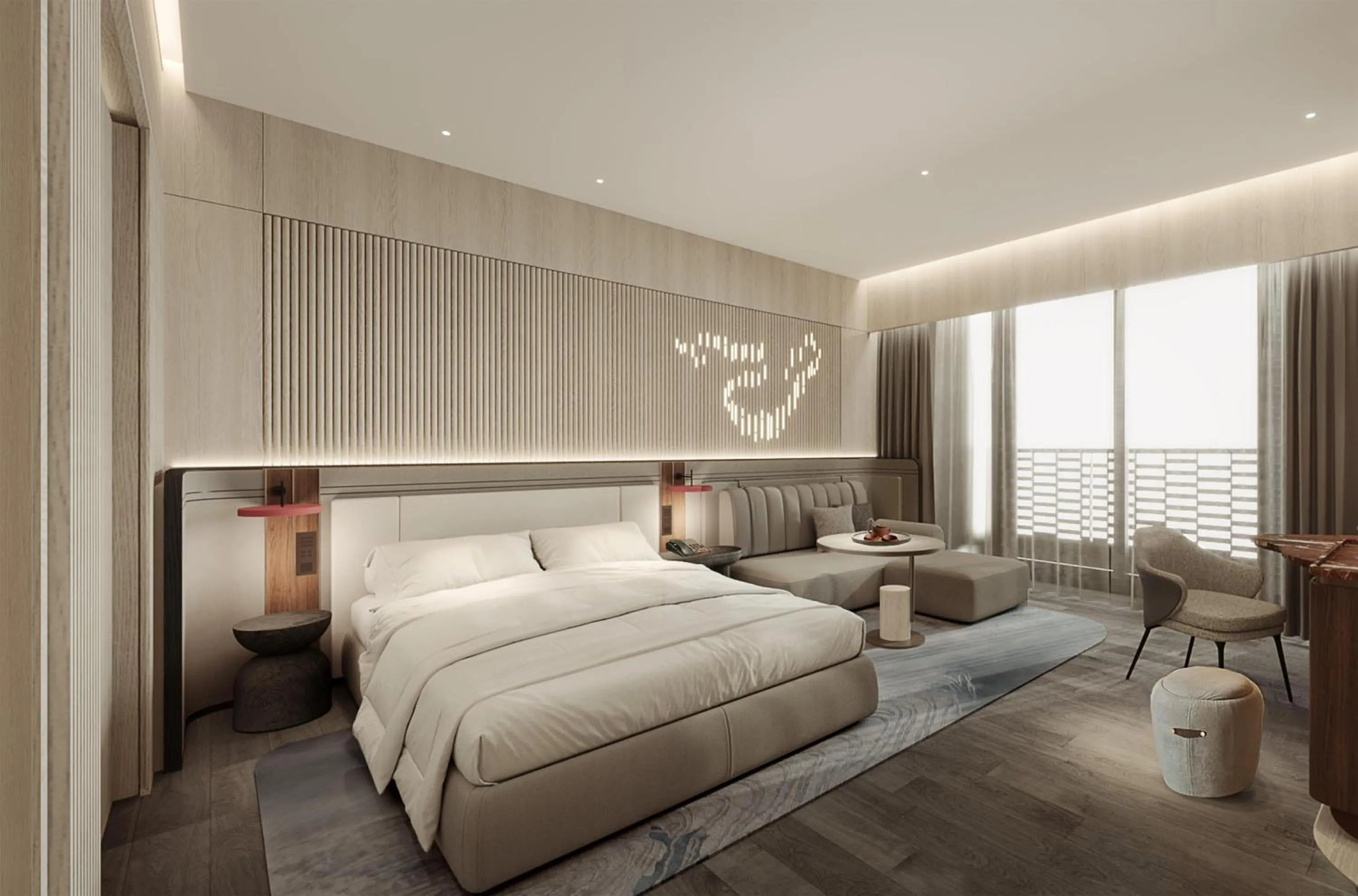 Bed in The Reserve Hotel Luoyang, Curio Collection By Hilton