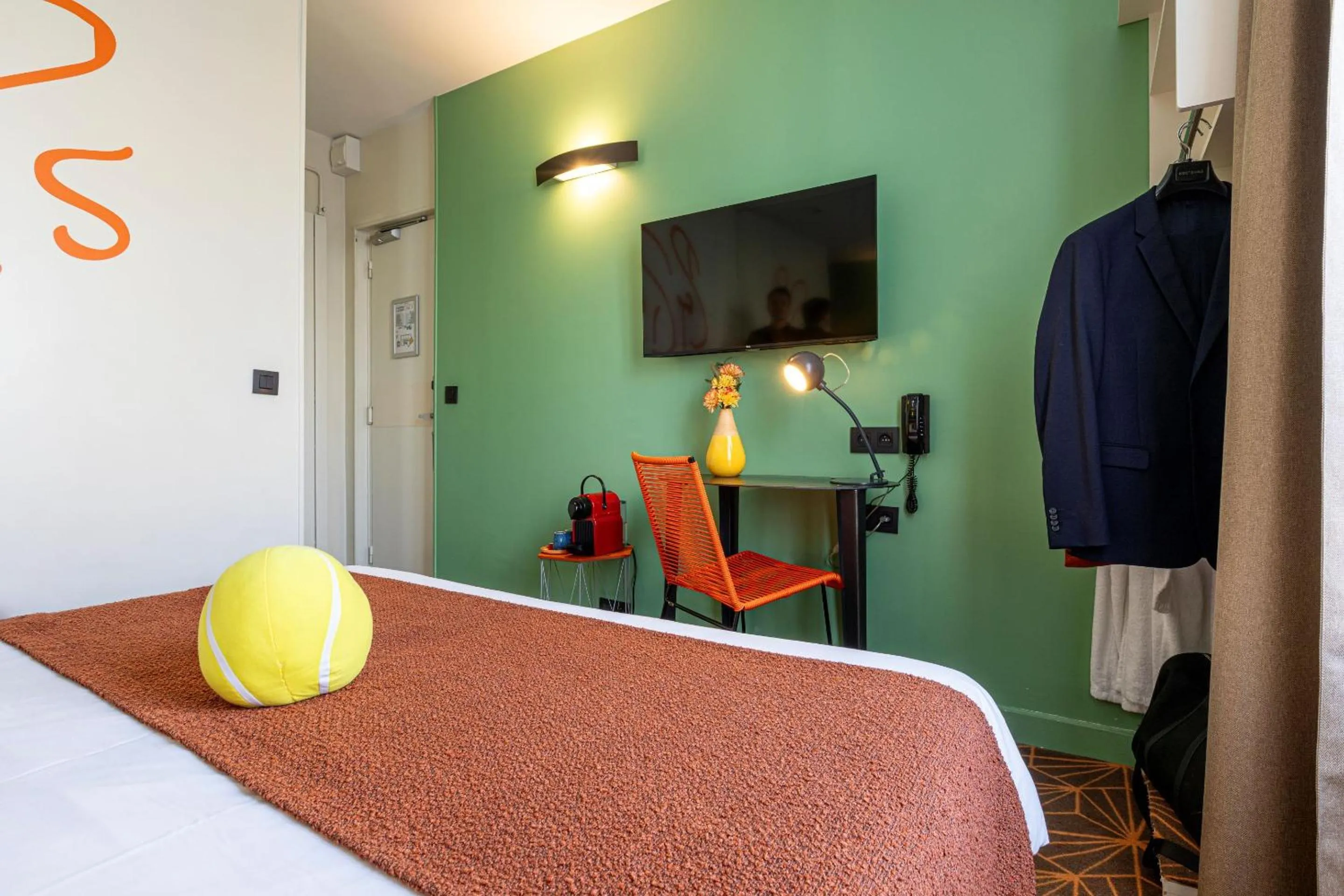 Bed in Hotel Olympic Paris Boulogne by Patrick Hayat