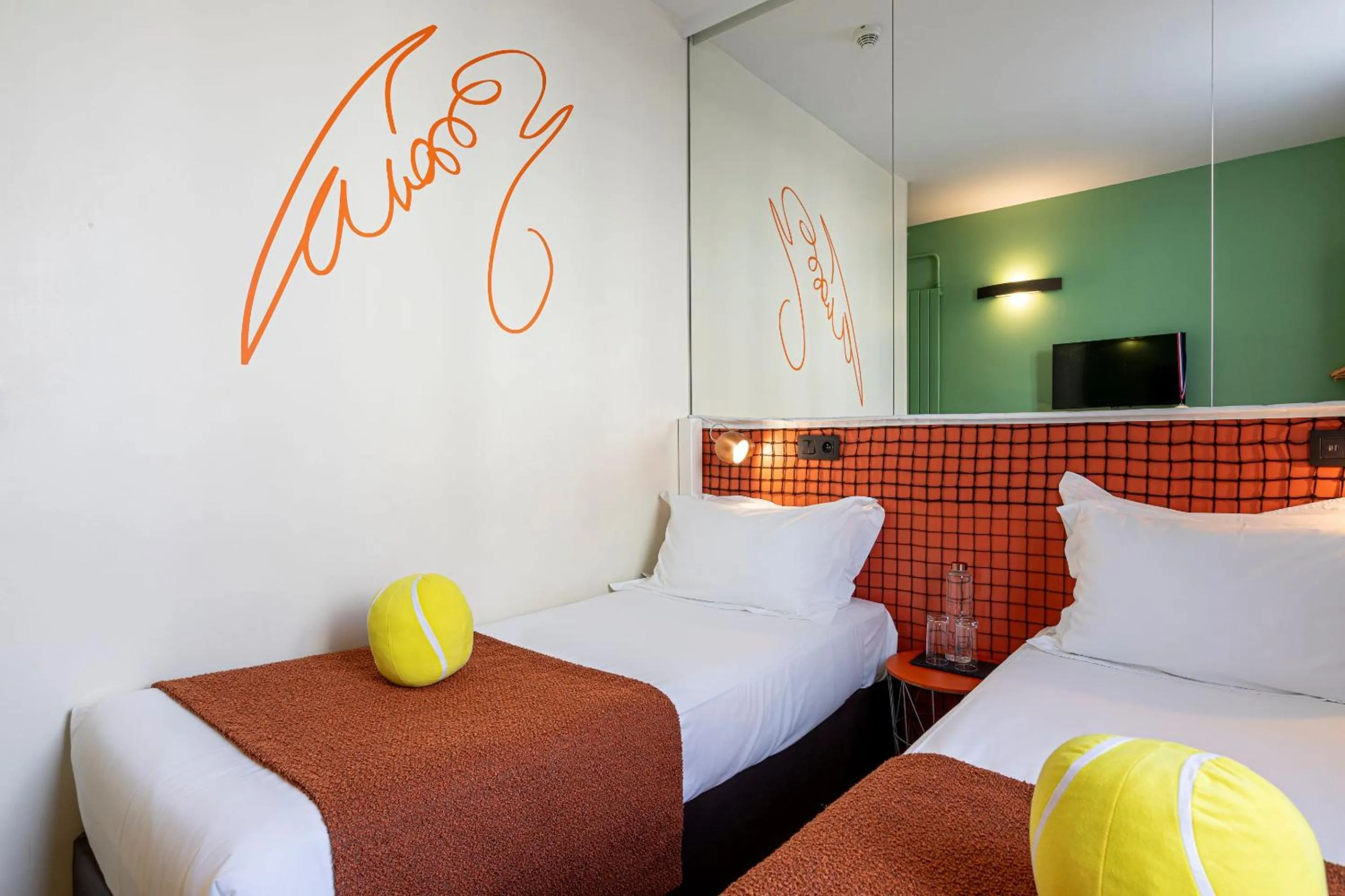 Bed in Hotel Olympic Paris Boulogne by Patrick Hayat