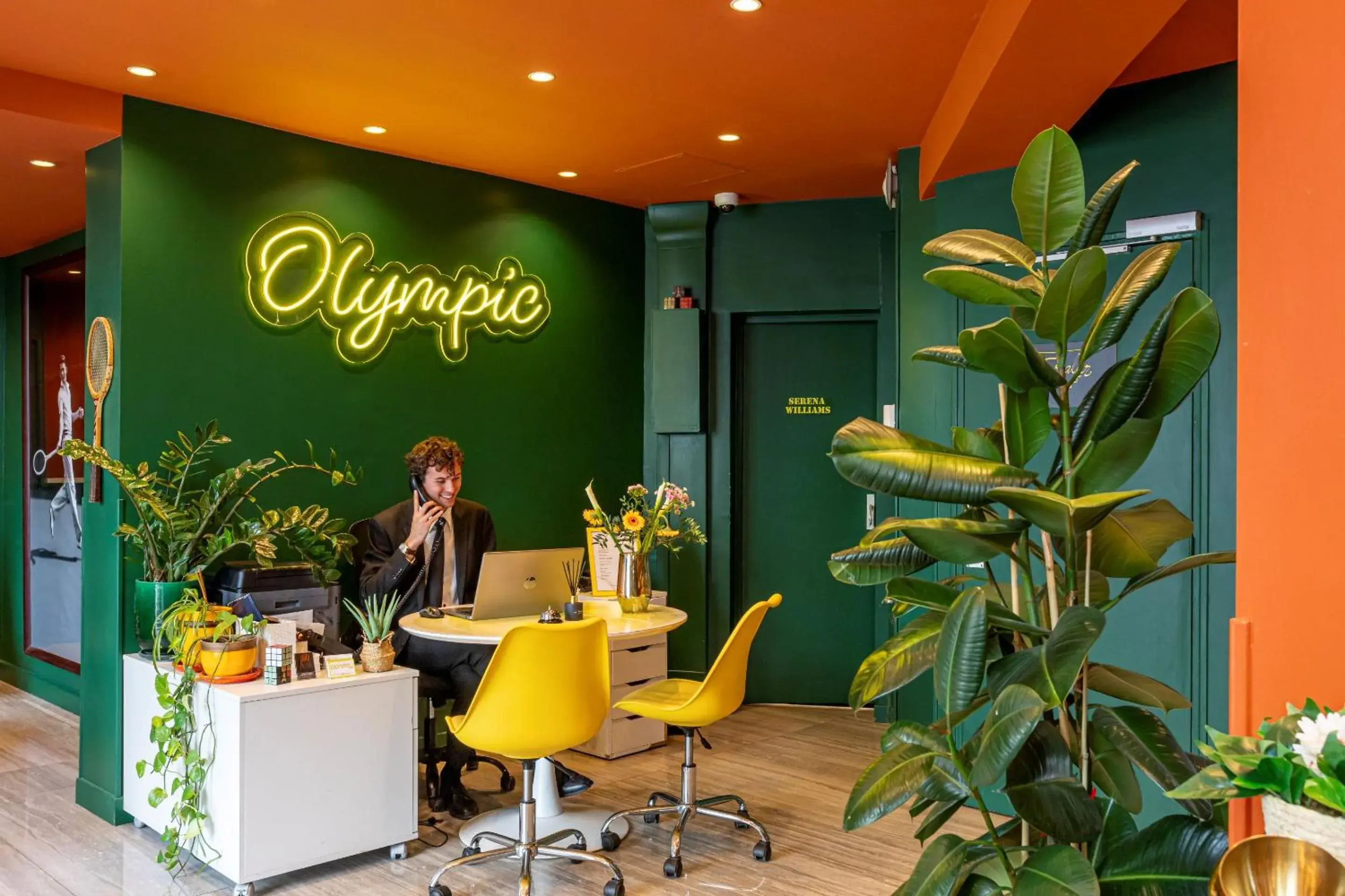 Lobby or reception in Hotel Olympic Paris Boulogne by Patrick Hayat Lobby or reception in Hotel Olympic Paris Boulogne by Patrick Hayat