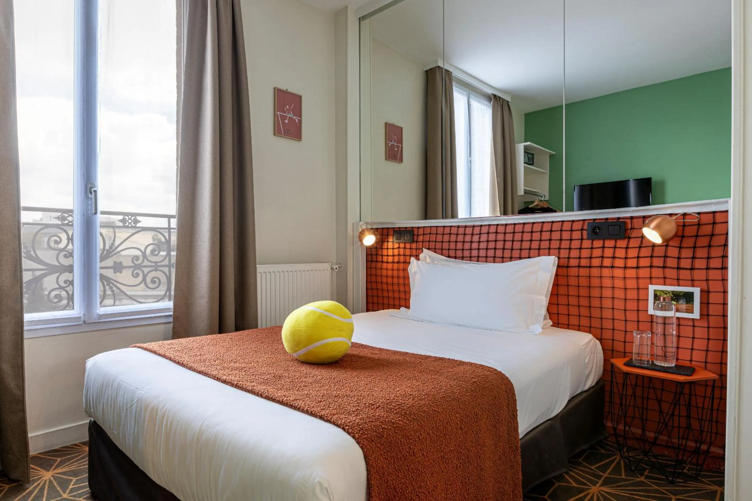 Bed in Hotel Olympic Paris Boulogne by Patrick Hayat