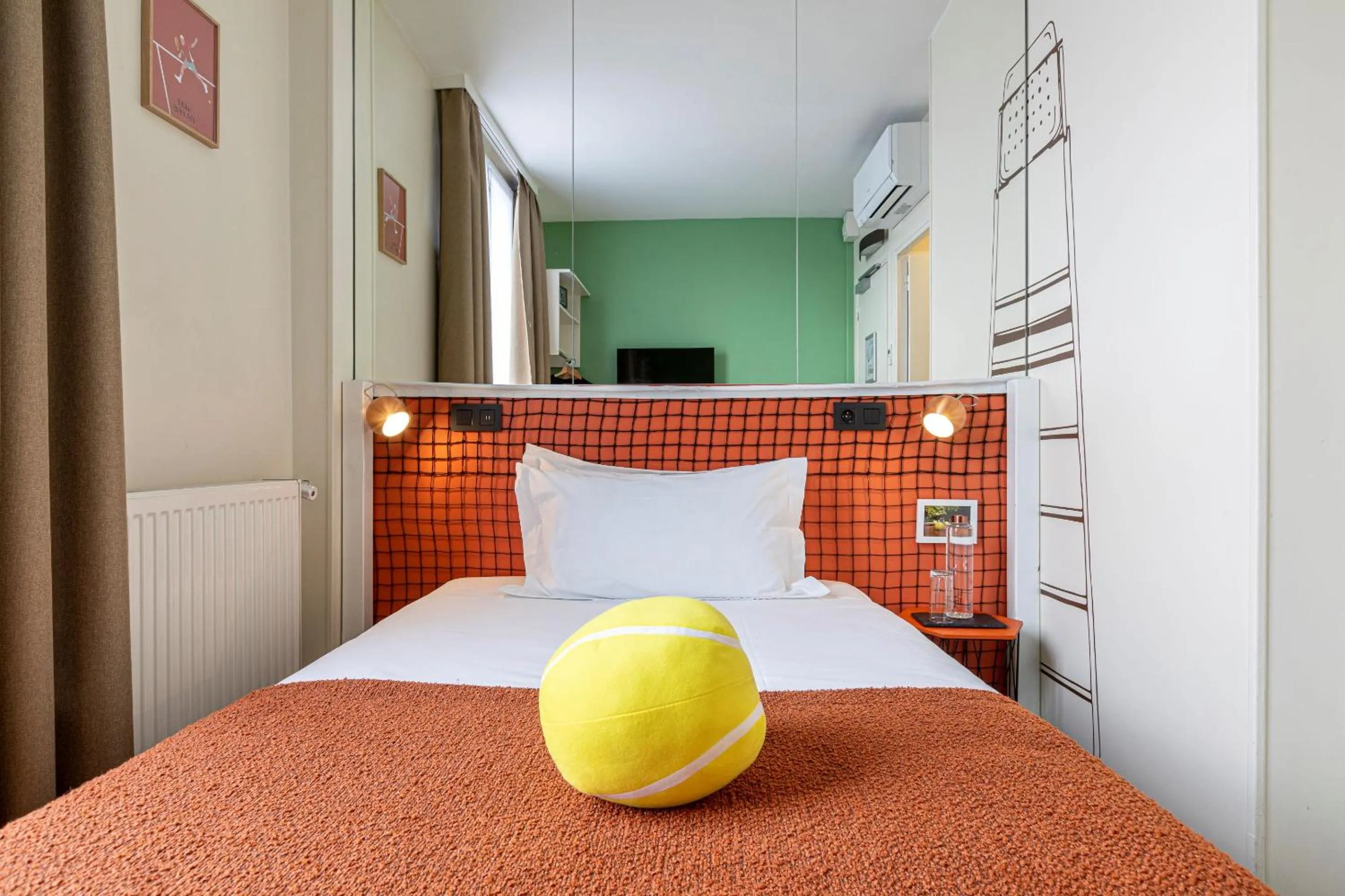 Bed in Hotel Olympic Paris Boulogne by Patrick Hayat