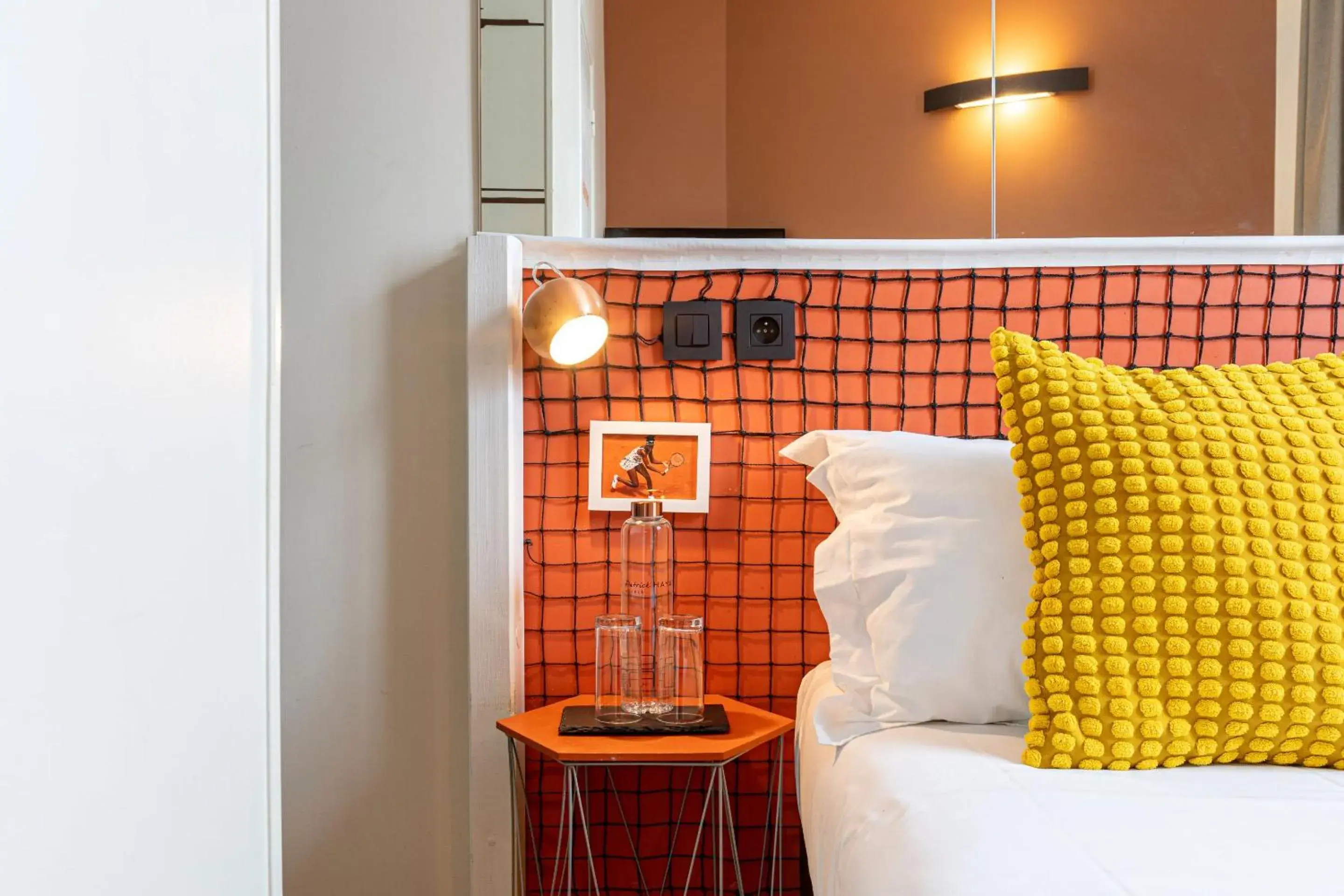 Bed in Hotel Olympic Paris Boulogne by Patrick Hayat Bed in Hotel Olympic Paris Boulogne by Patrick Hayat