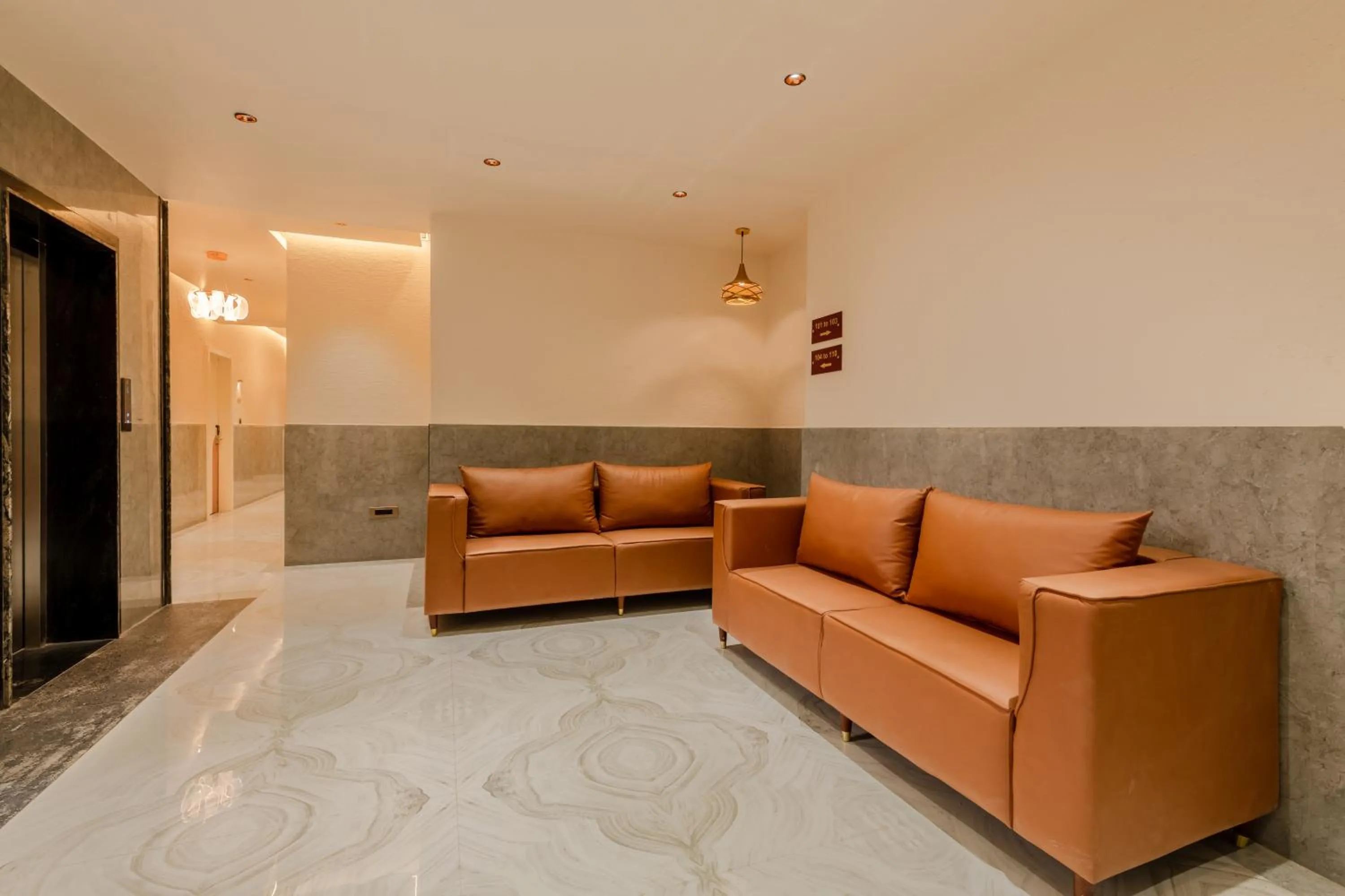 Seating area in Legacy Inn, Mysore