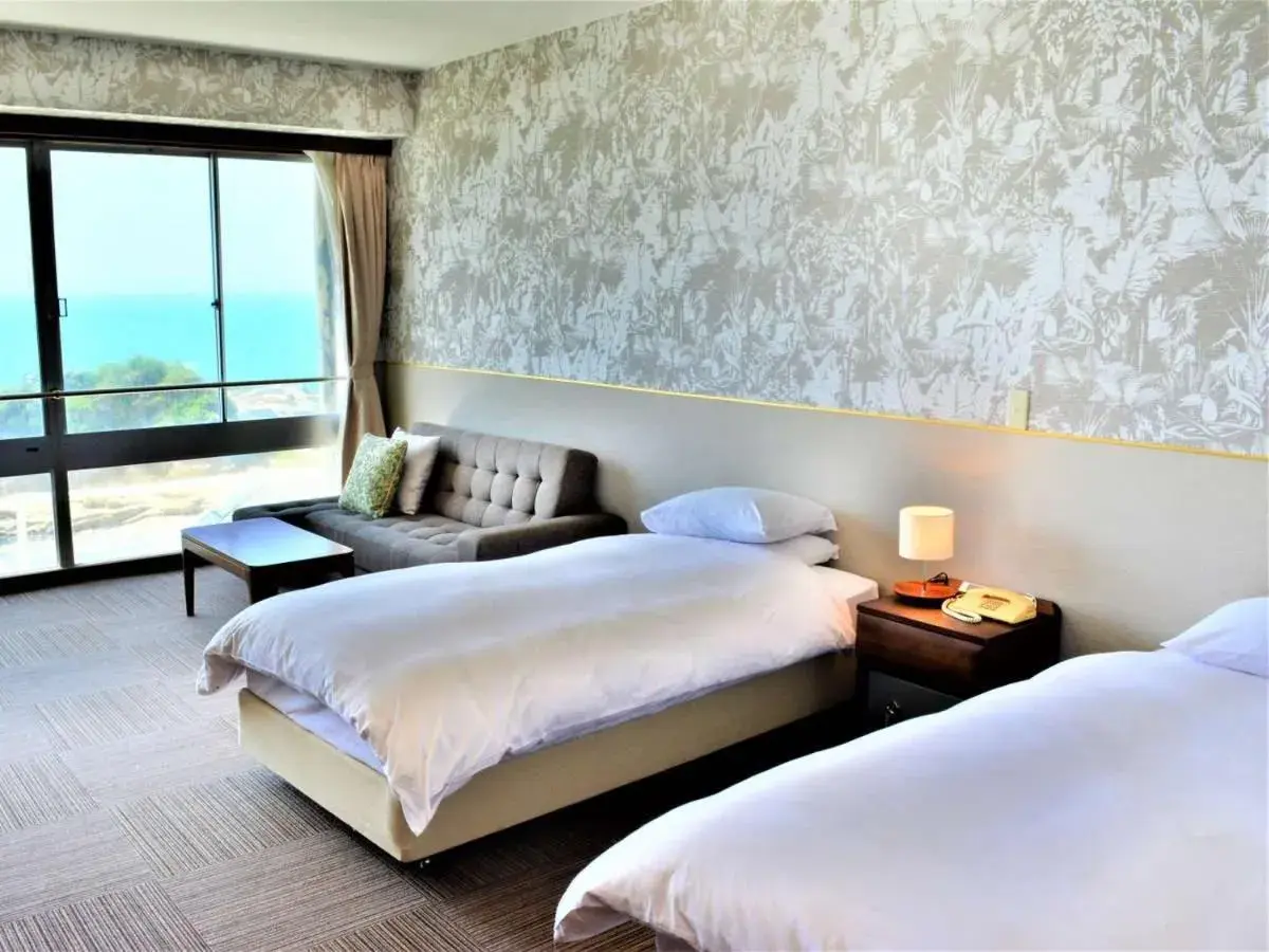 Bed in Shiosai Resort Kamogawa Bed in Shiosai Resort Kamogawa