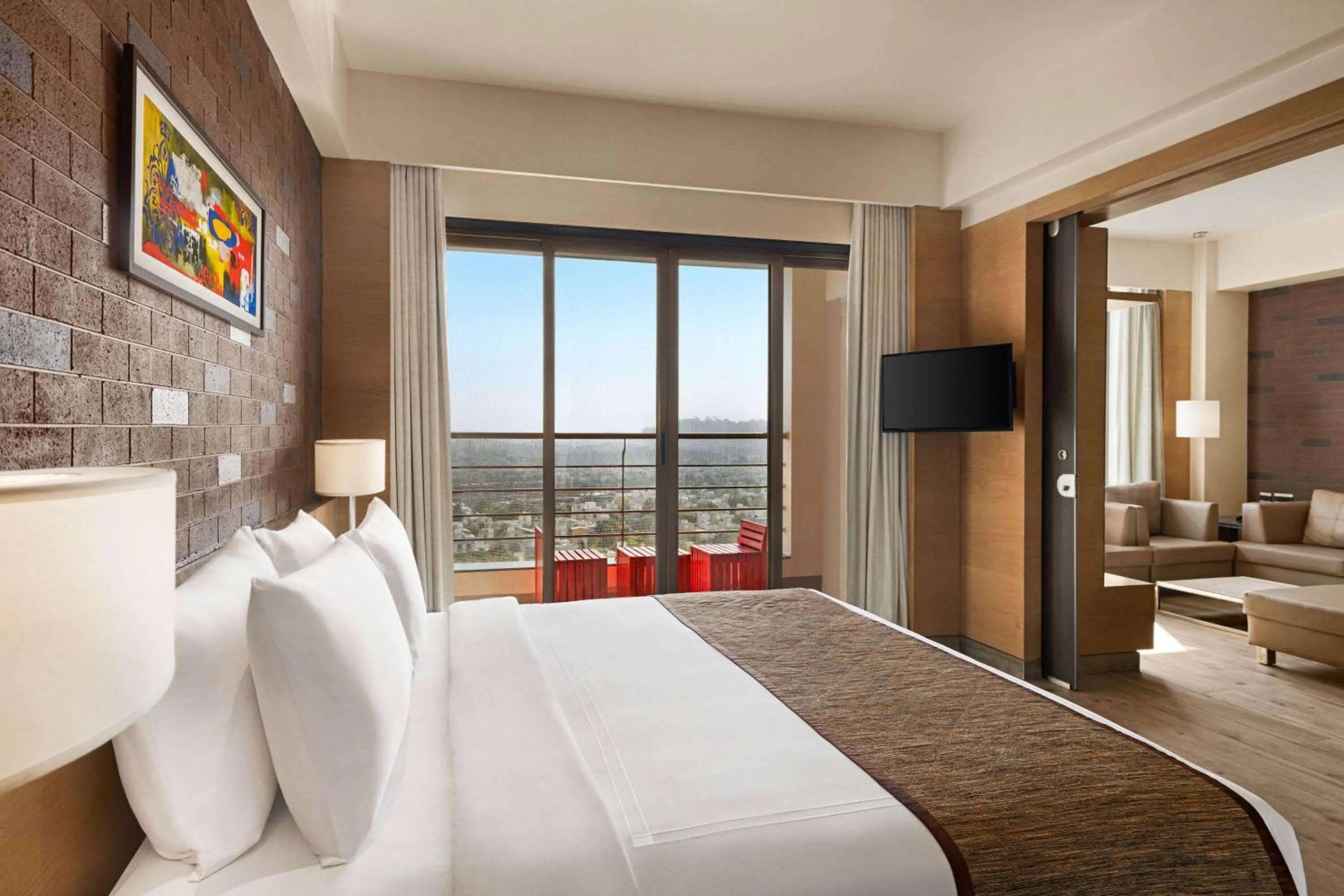 Photo of the whole room, Bed in Wyndham Ahmedabad Shela