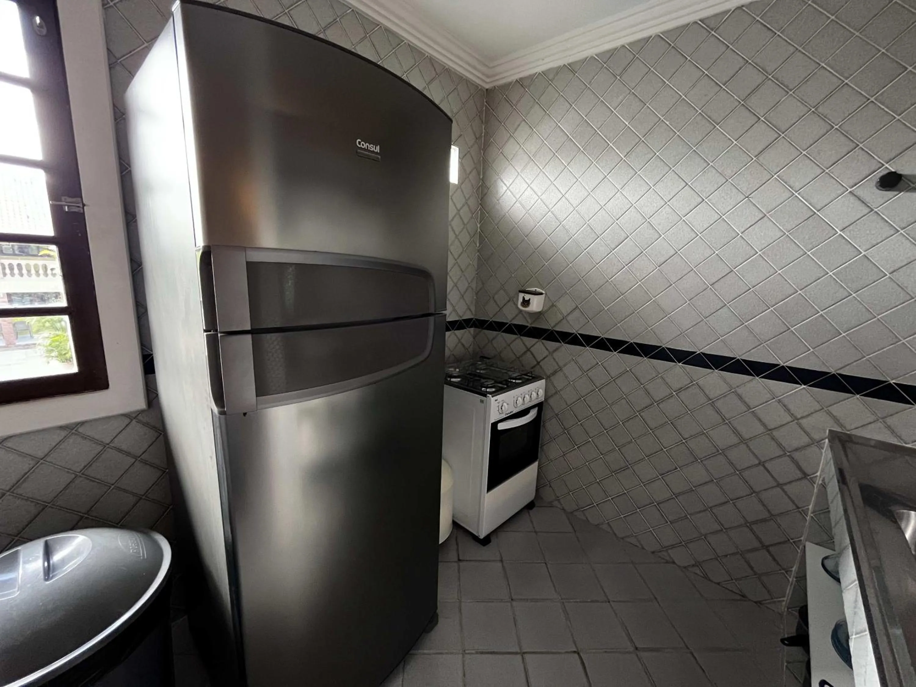 Kitchen or kitchenette in Pousada Porto Mar