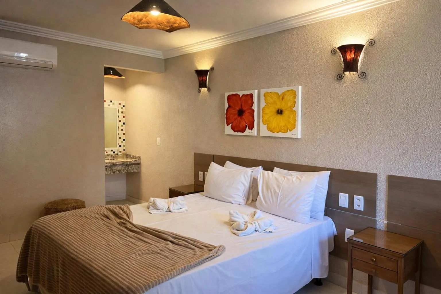 Bed in Pousada Porto Mar