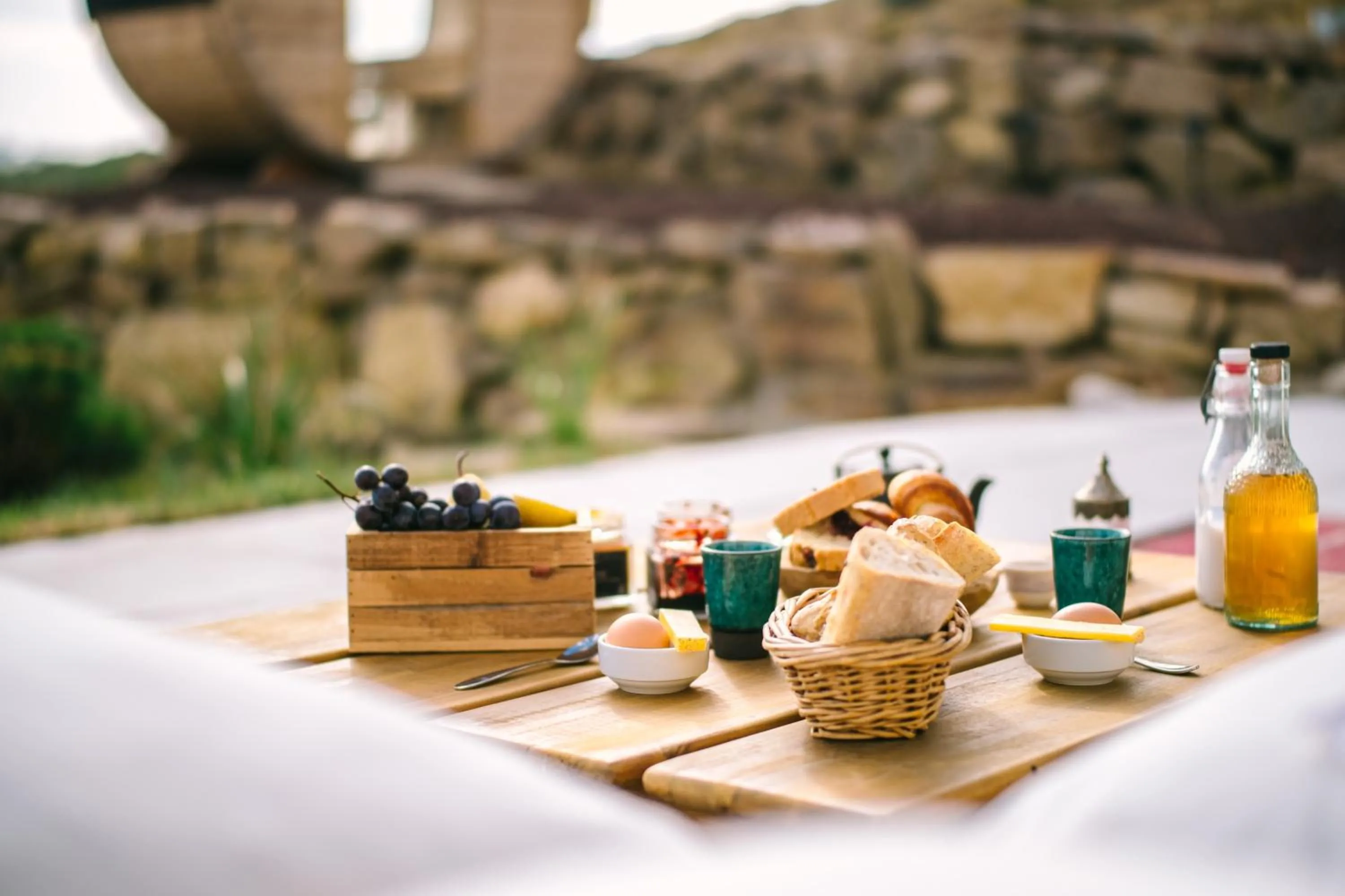 Breakfast in La Grande Oasis - Logements Atypiques
