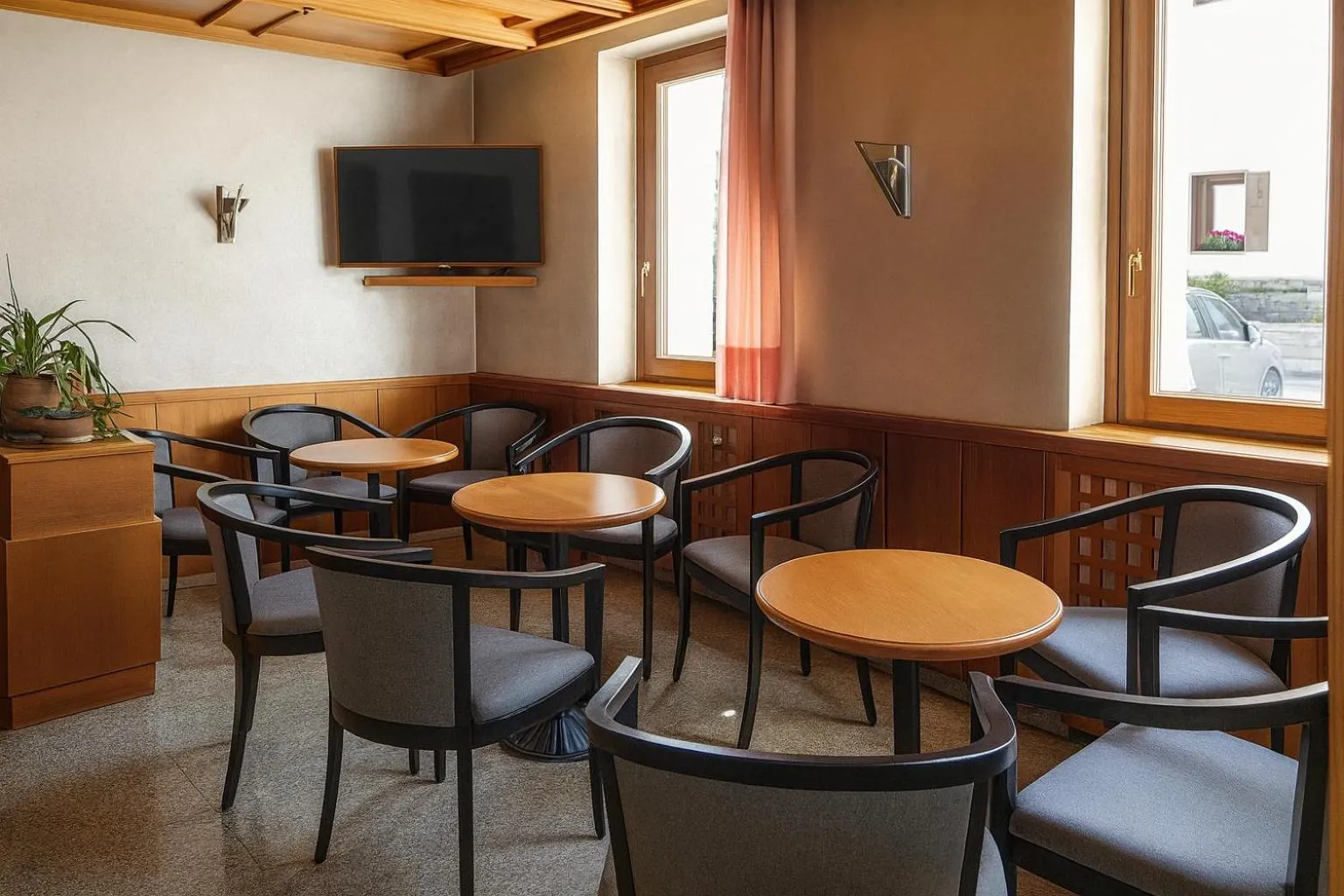 Communal lounge/ TV room in Hotel Bleis