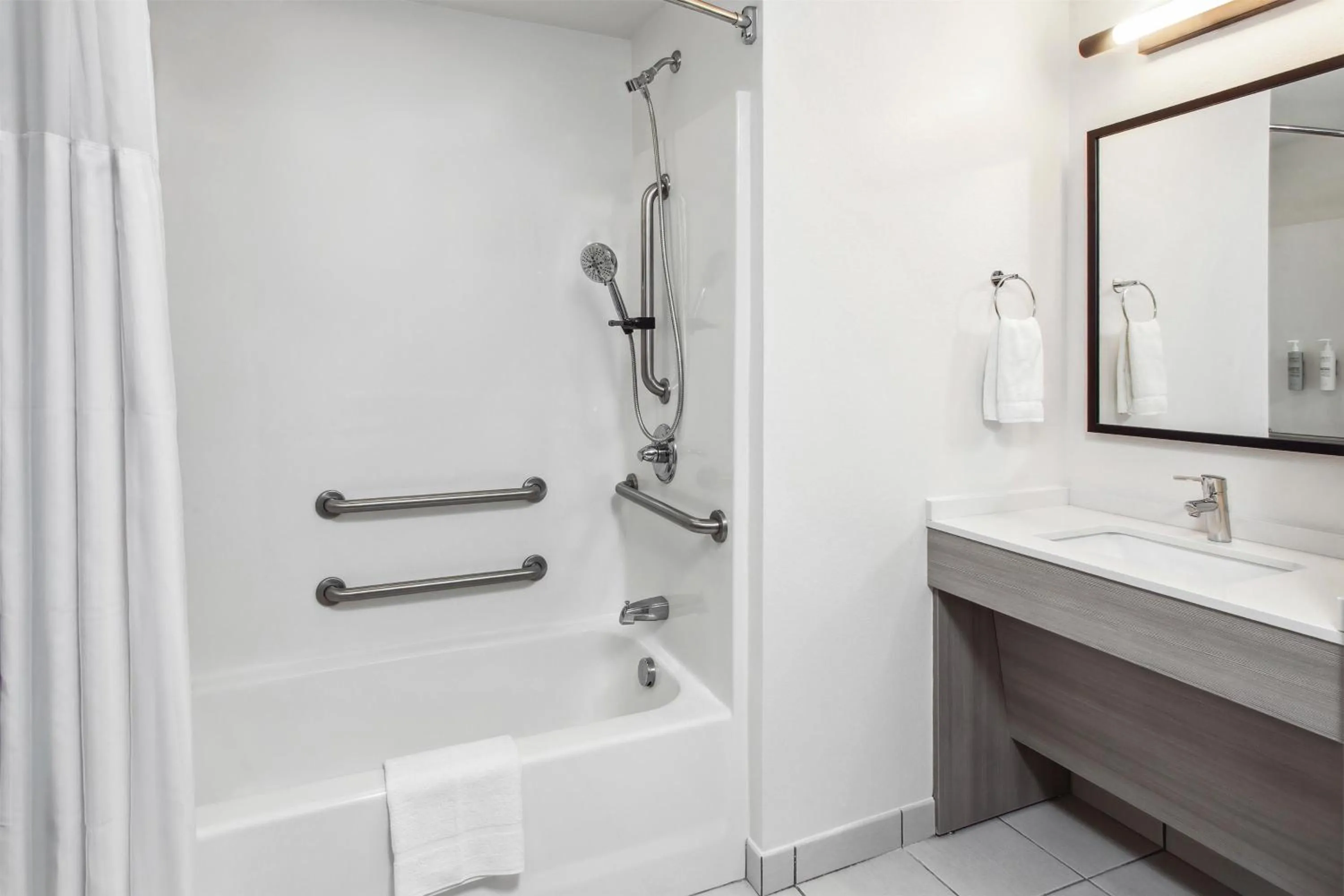 Bathroom in Spark by Hilton Rochester South