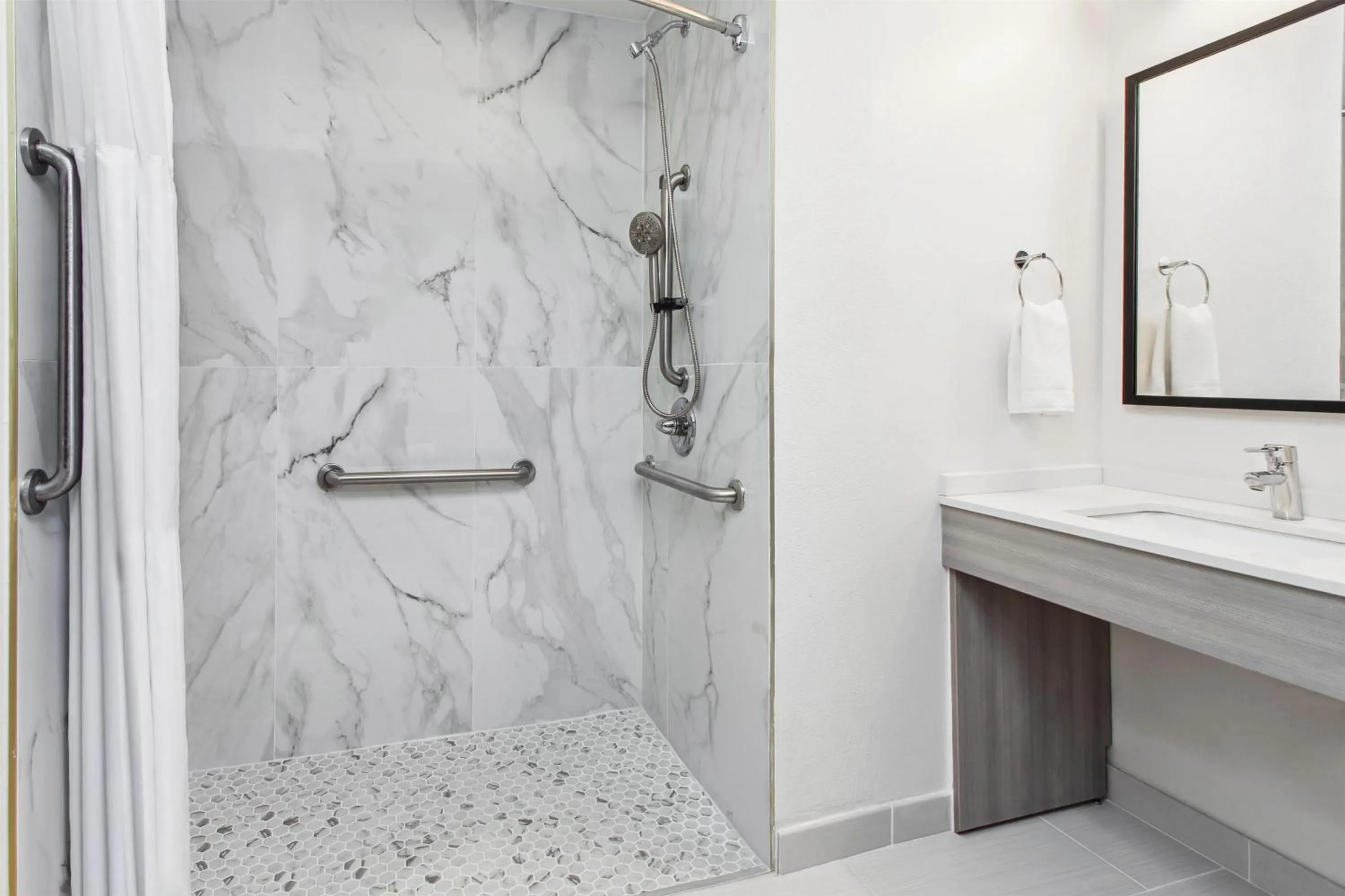 Bathroom in Spark by Hilton Rochester South