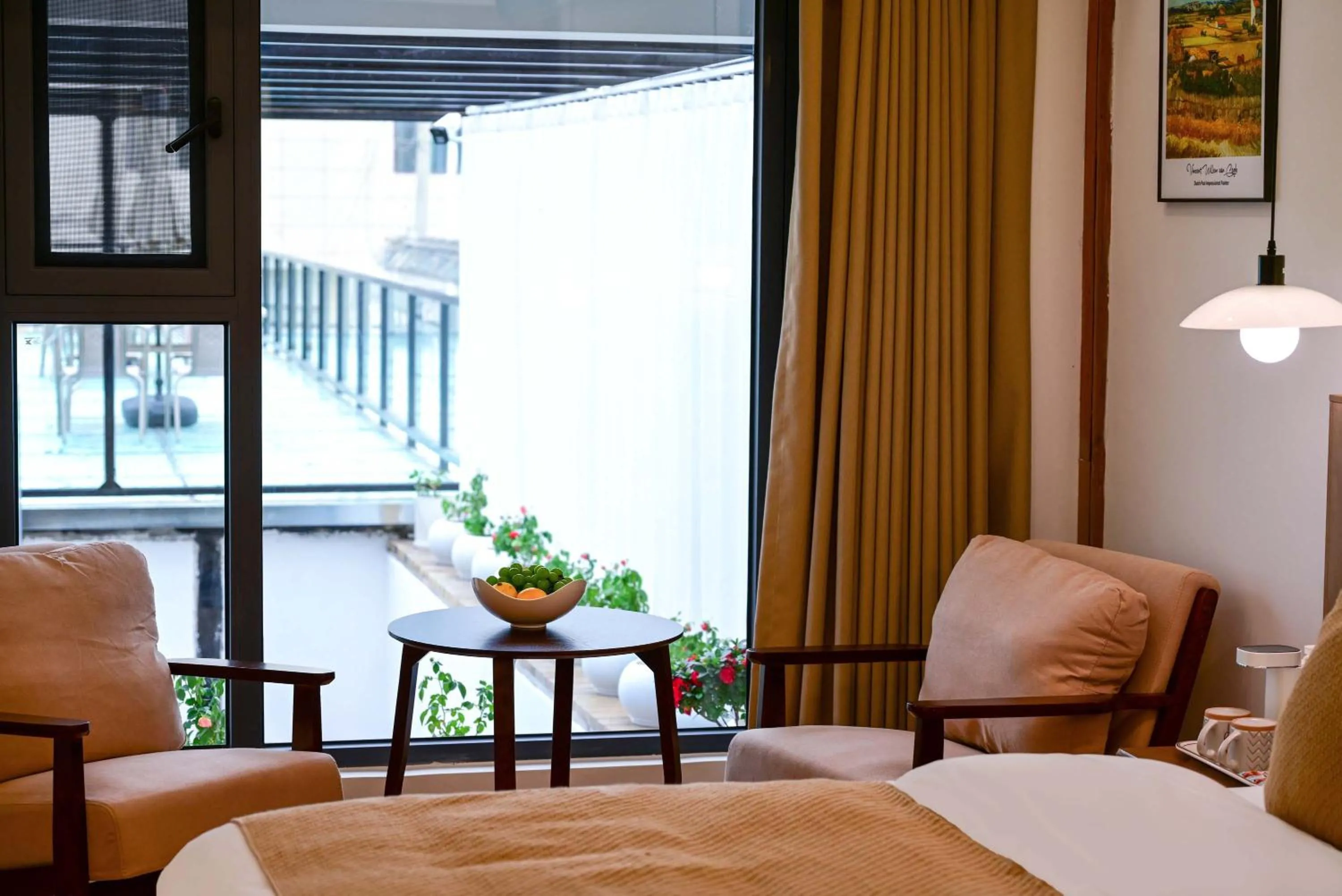 View (from property/room), Bed in Da Le Zhi Ye Homestay