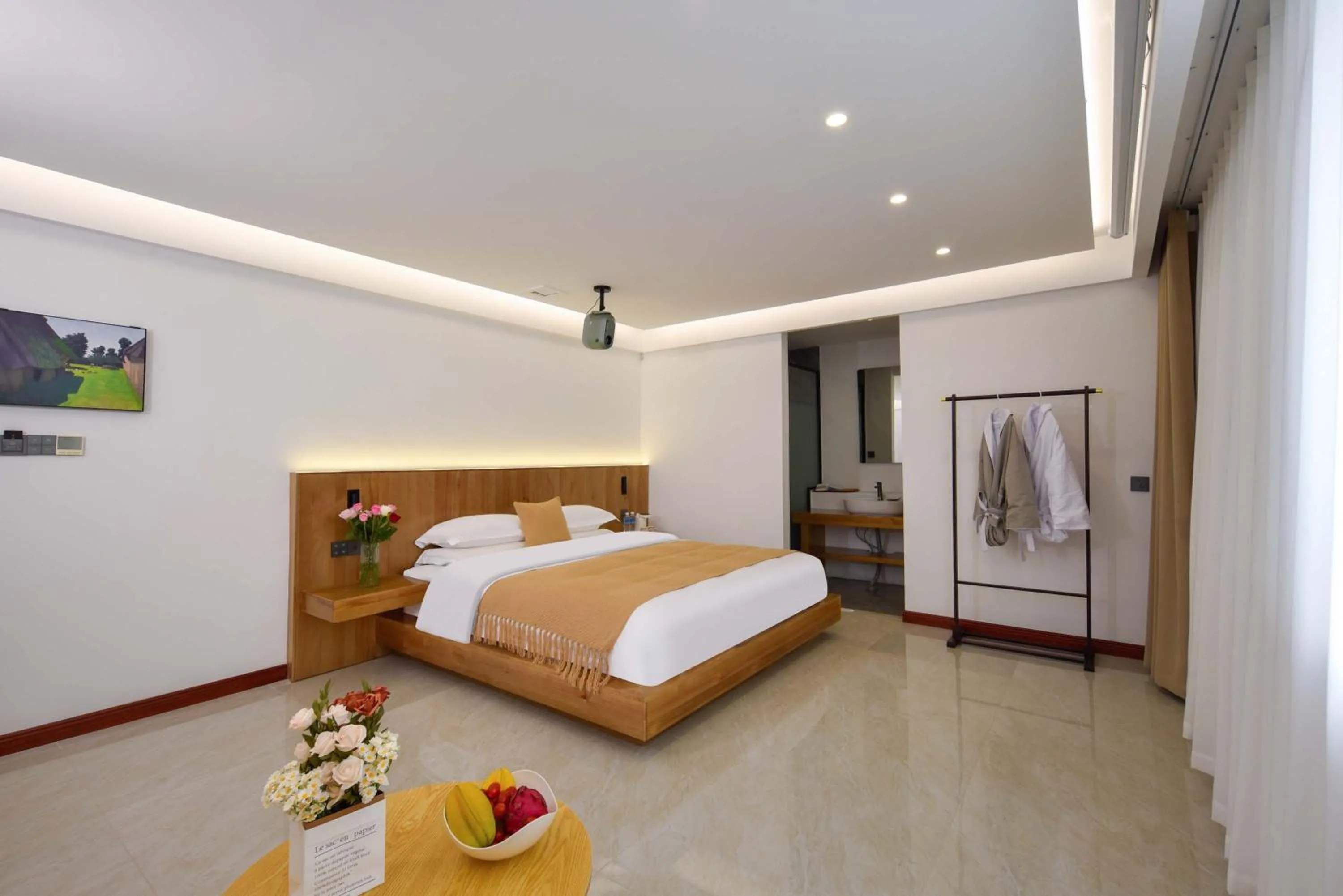 TV and multimedia, Bed in Da Le Zhi Ye Homestay