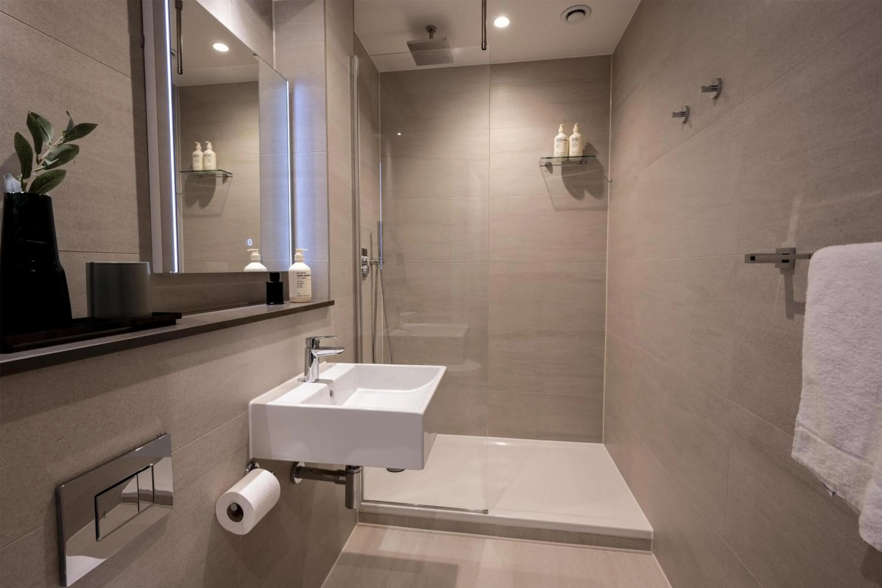 Bathroom in The Hobson Cambridge by Adina