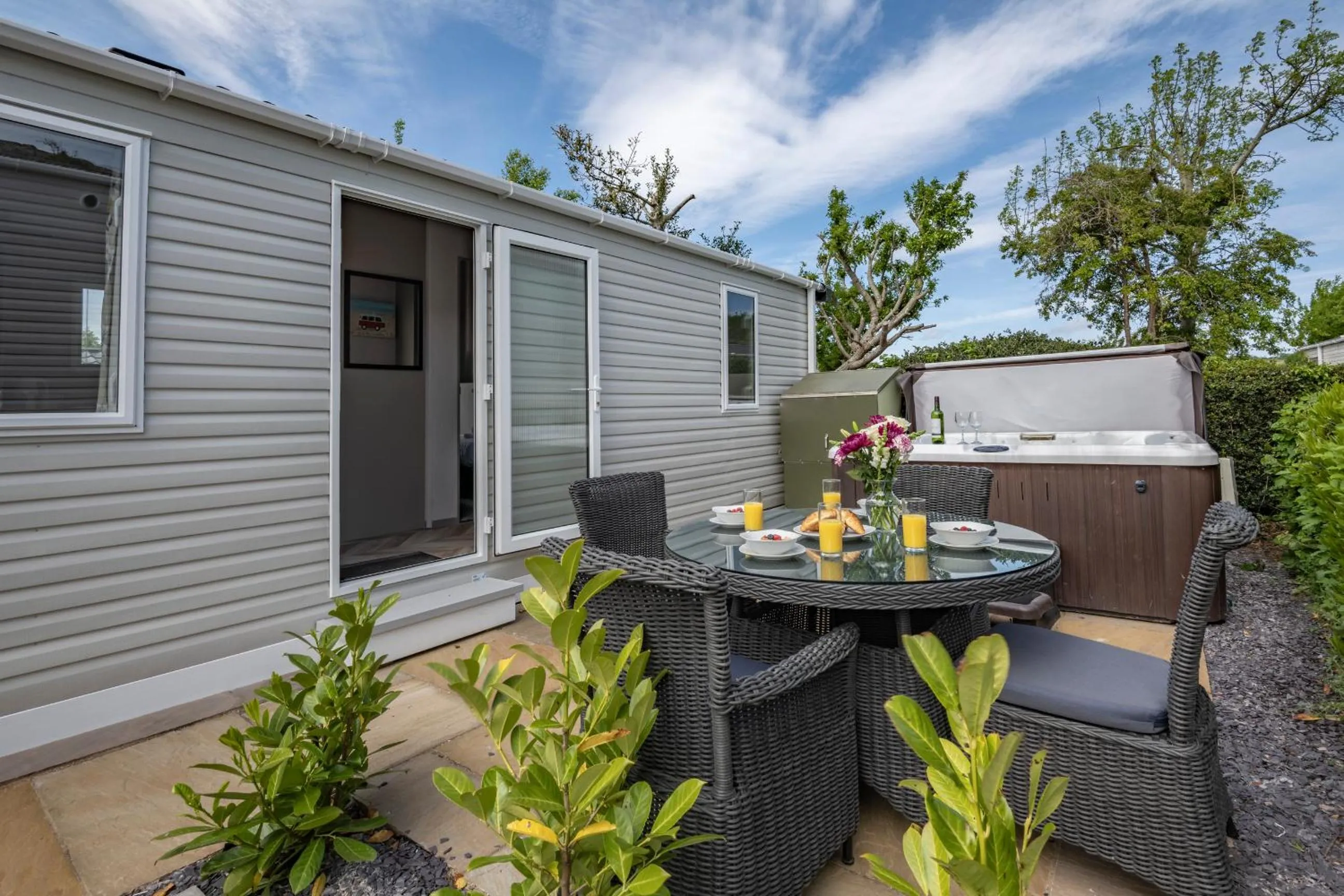 Patio in Tan Rallt Holiday Park & Spa