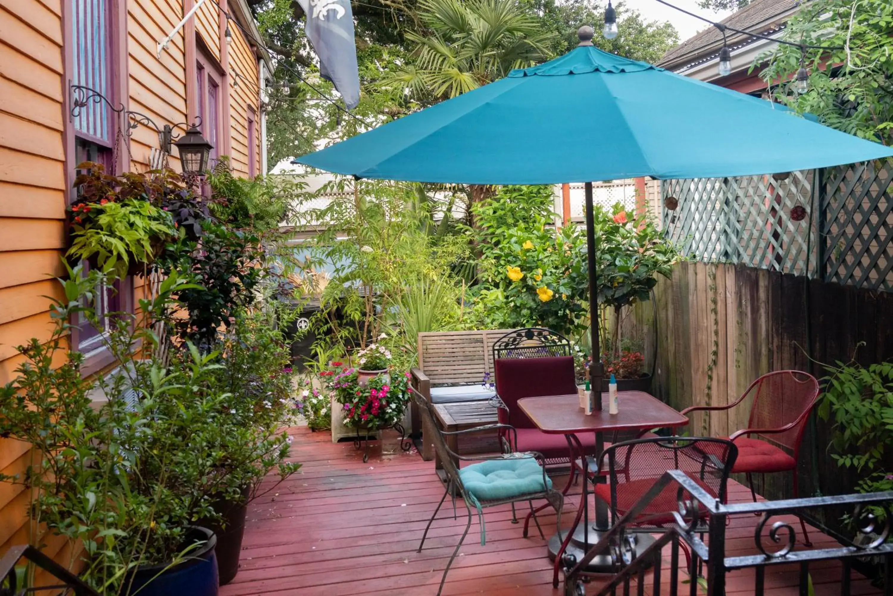 Patio in The Blue60 Marigny Inn Patio in The Blue60 Marigny Inn