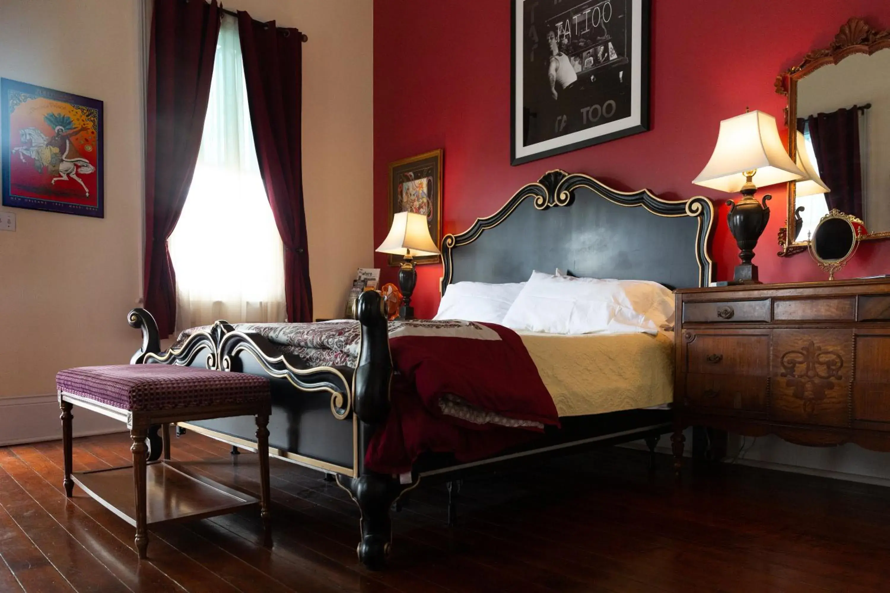 Bed in The Blue60 Marigny Inn Bed in The Blue60 Marigny Inn