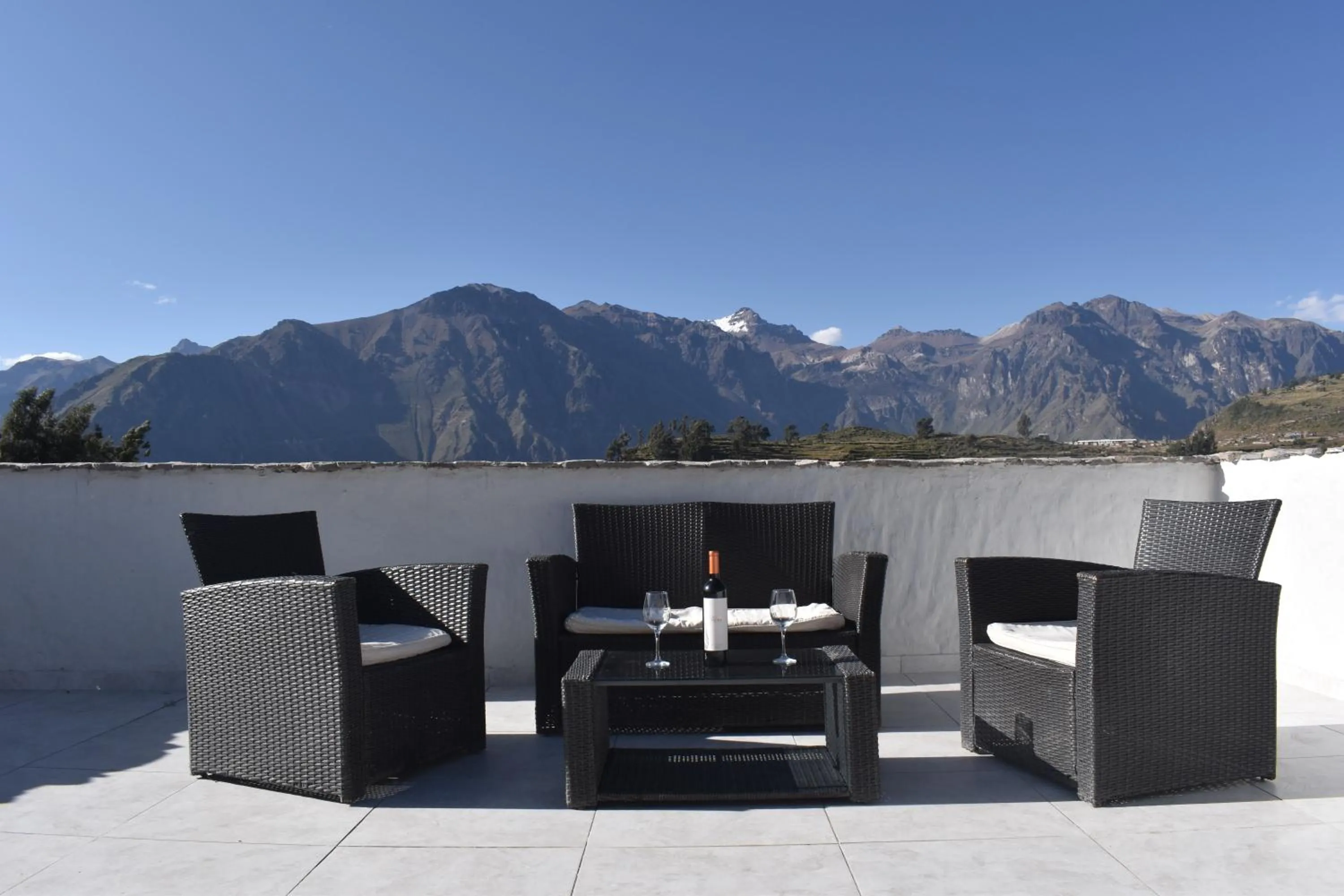 Mountain view in La Casa de Santiago Hotel