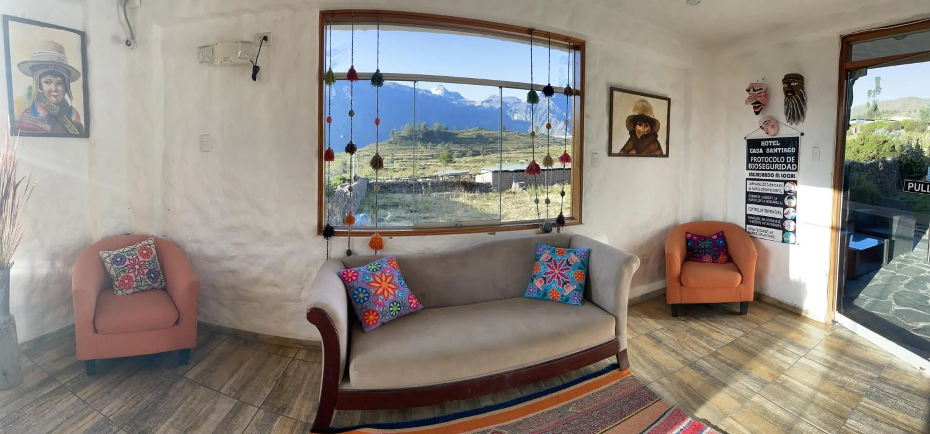 Mountain view in La Casa de Santiago Hotel