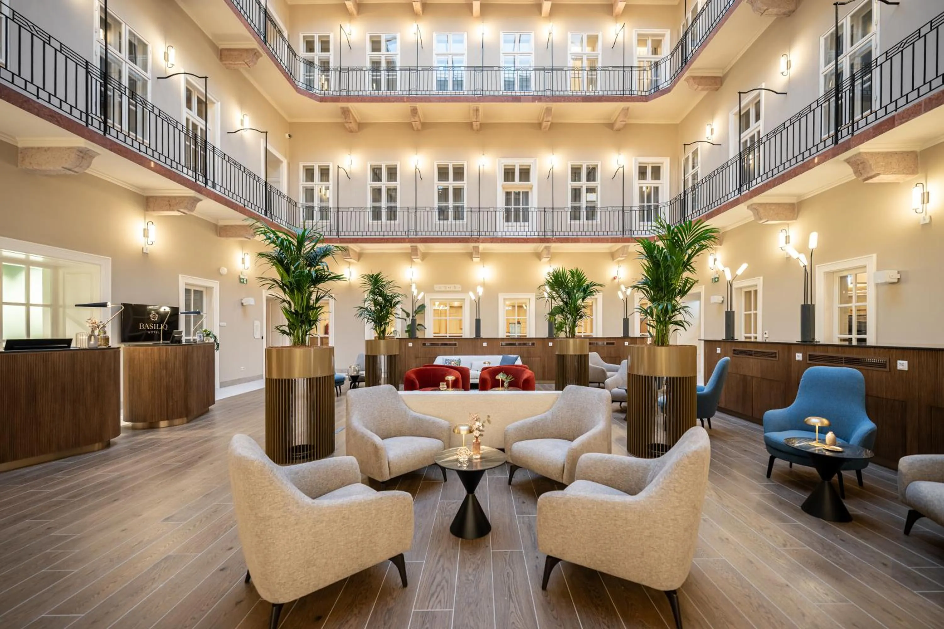 Lobby or reception in BasiliQ Hotel