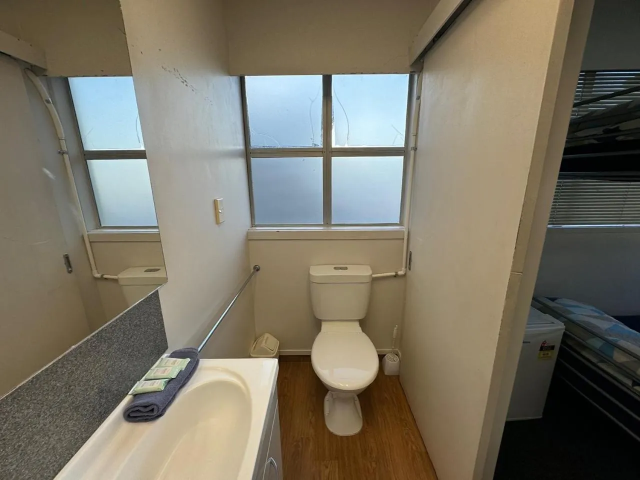 Toilet in Backpackers Central Hamilton