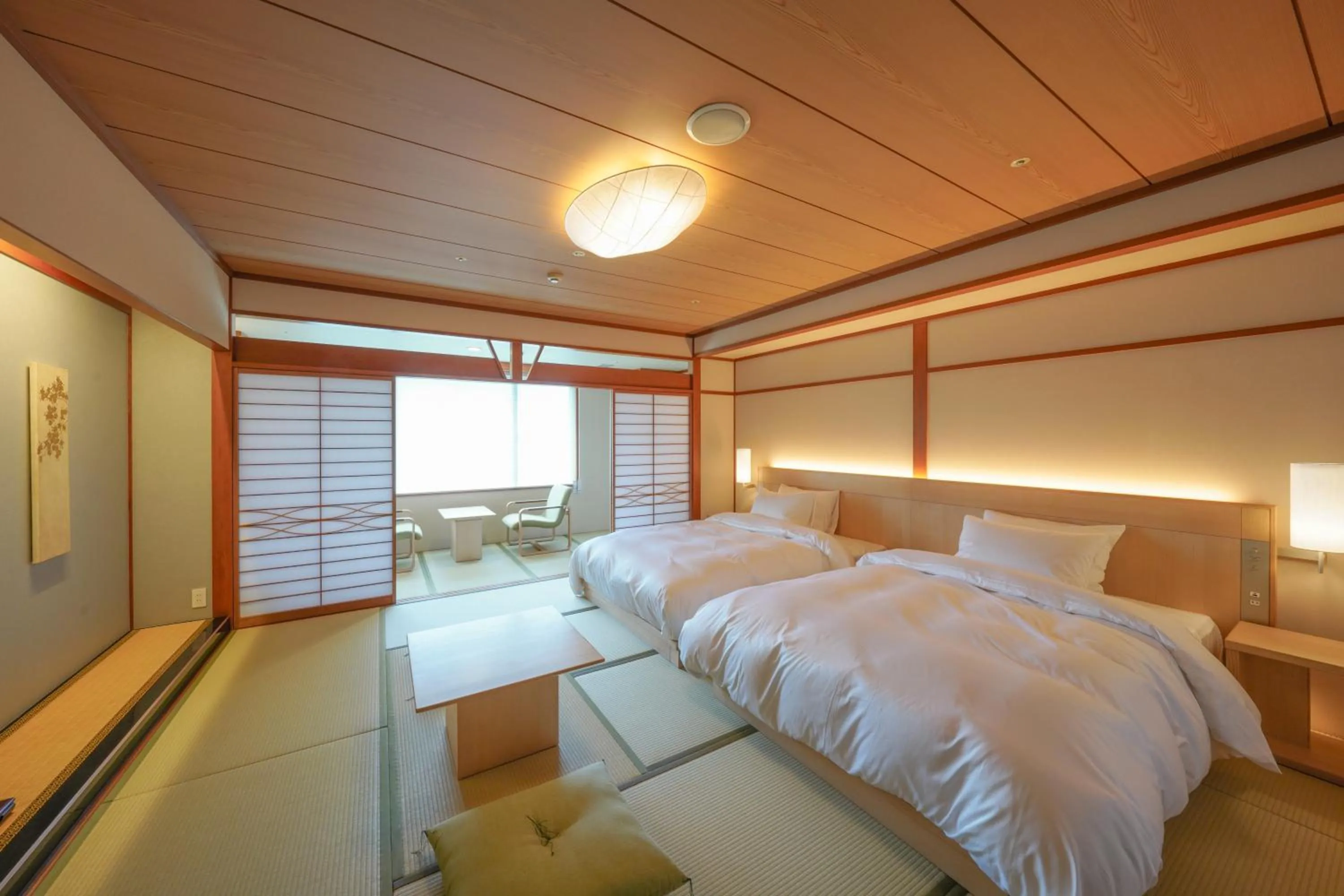 Bed in Hotel Gyokusen