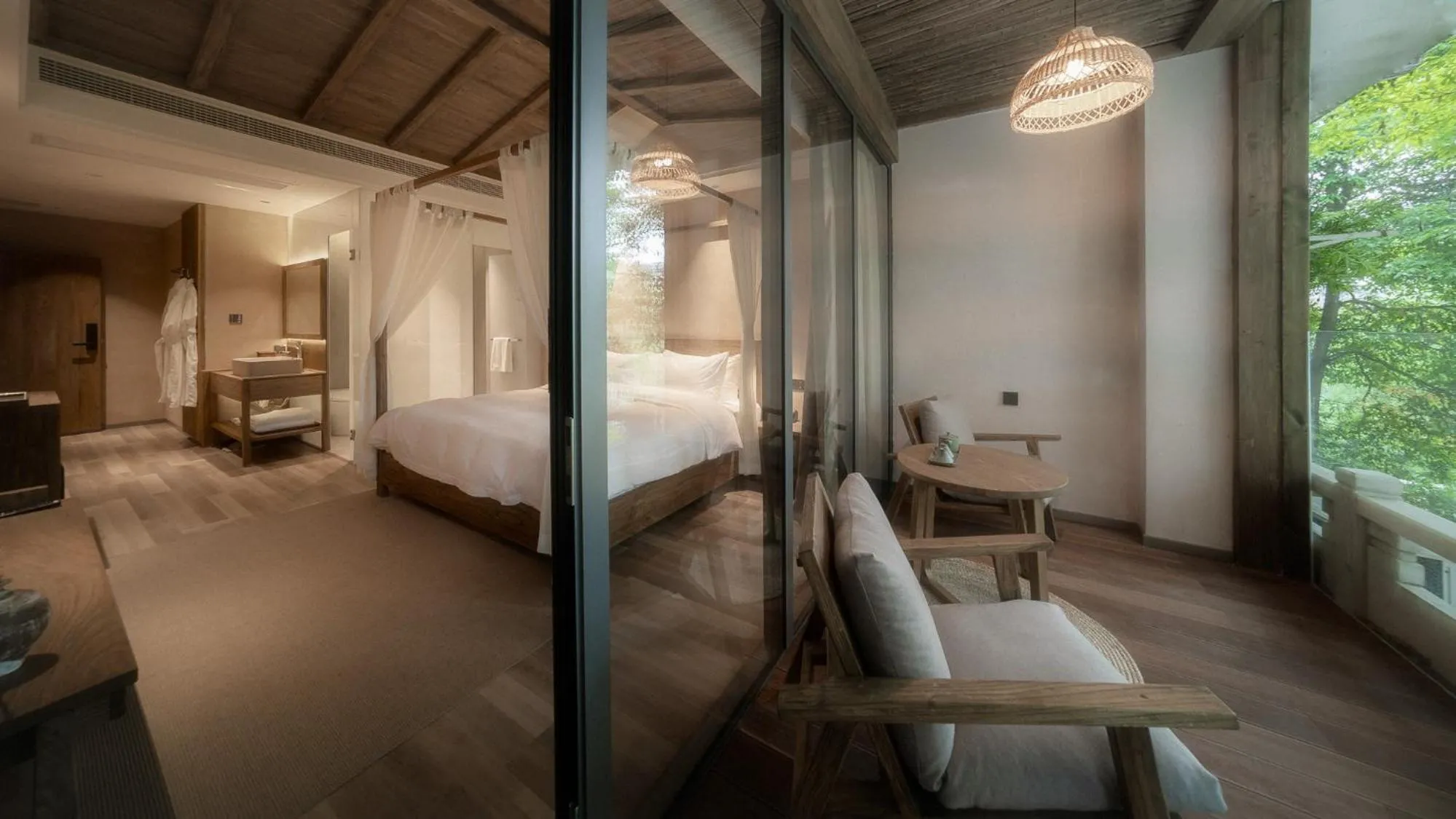 Bed in Shishe Spring Designer Homestay