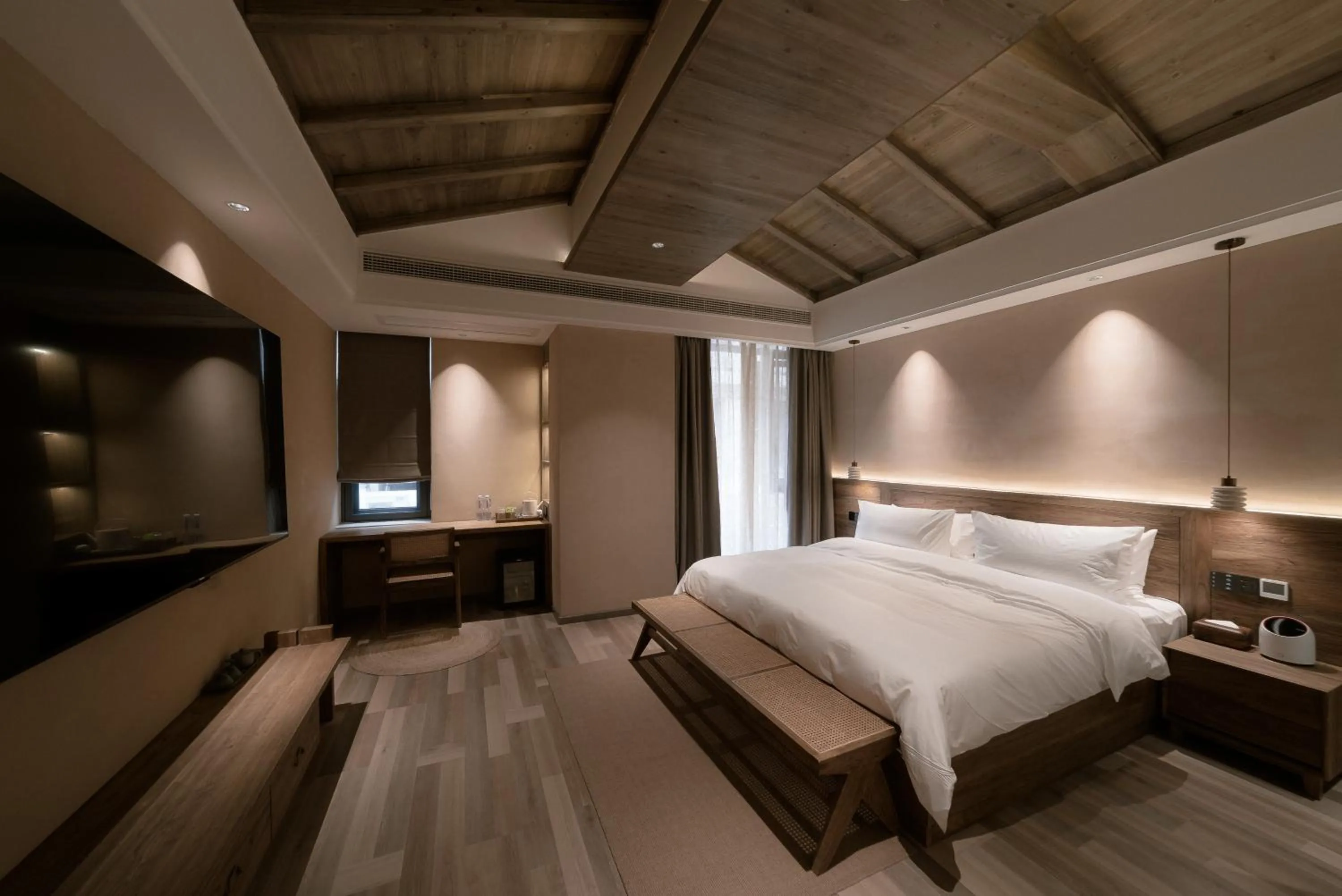Bed in Shishe Spring Designer Homestay