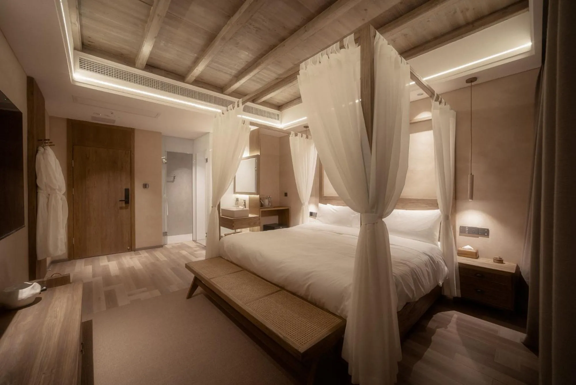 Bed in Shishe Spring Designer Homestay