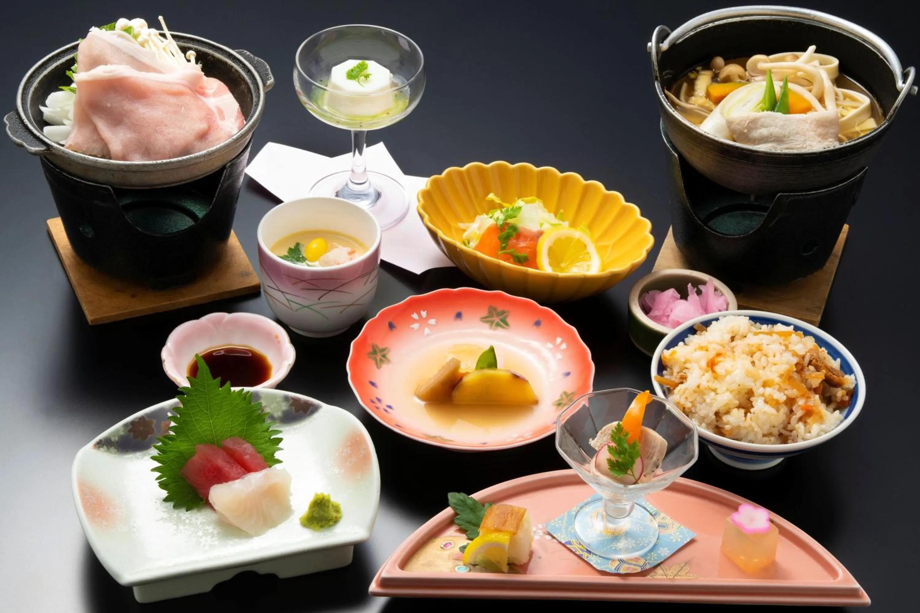 Dinner in Mt Fuji Hanayagi no Sho Keizan